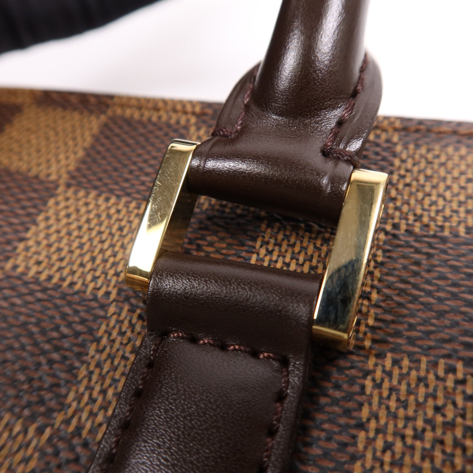 LOUIS VUITTON Damier Venice PM金扣手挽袋