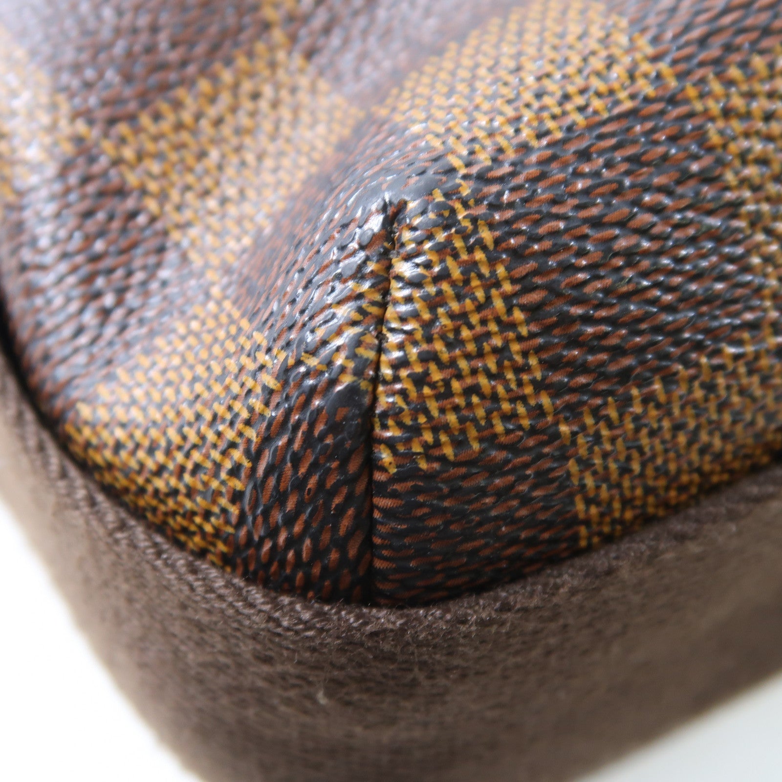 LOUIS VUITTON Damier Ebene Brooklyn MM金扣肩背袋啡色