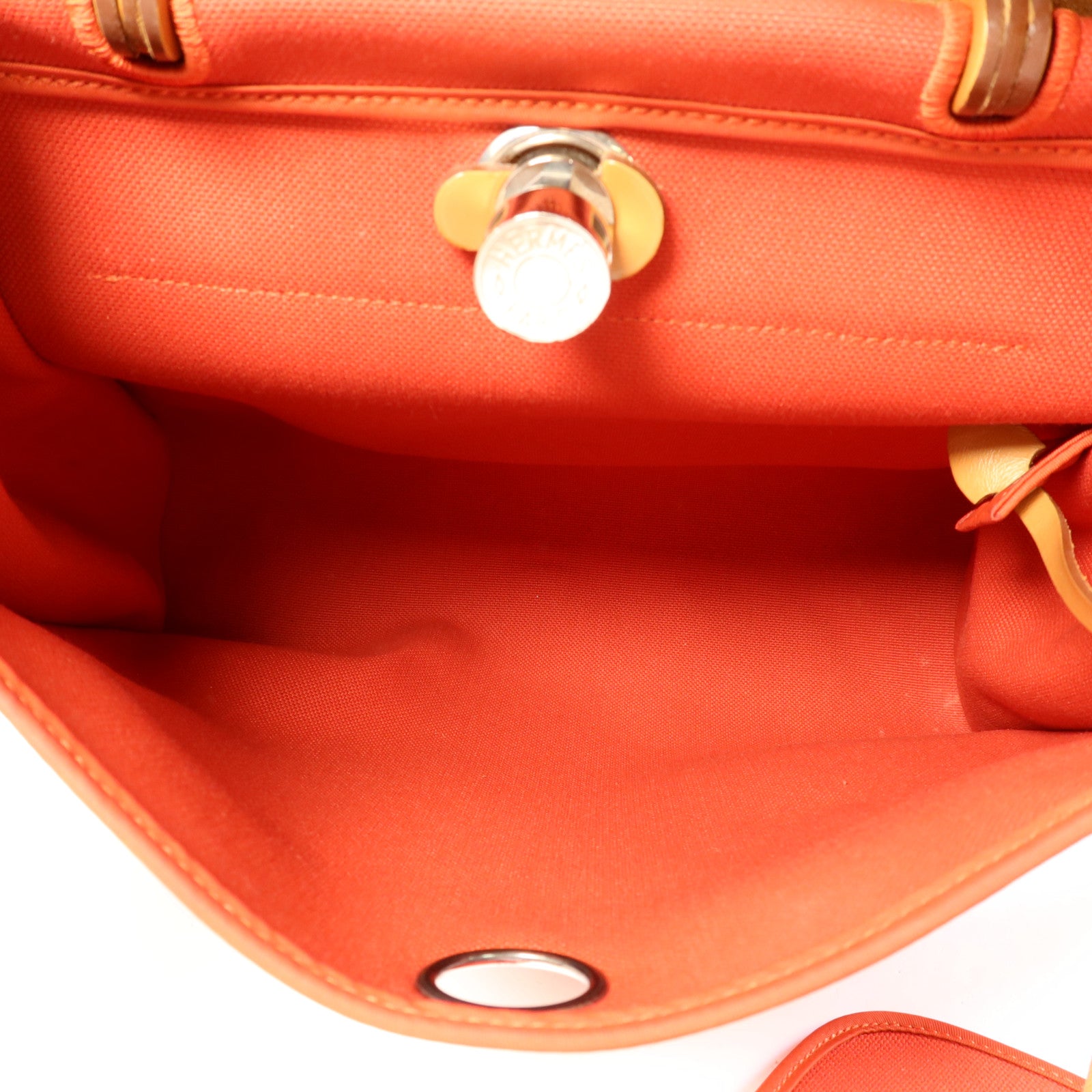 HERMES 【激減優惠】帆布Herbag PM銀扣手挽肩背兩用袋