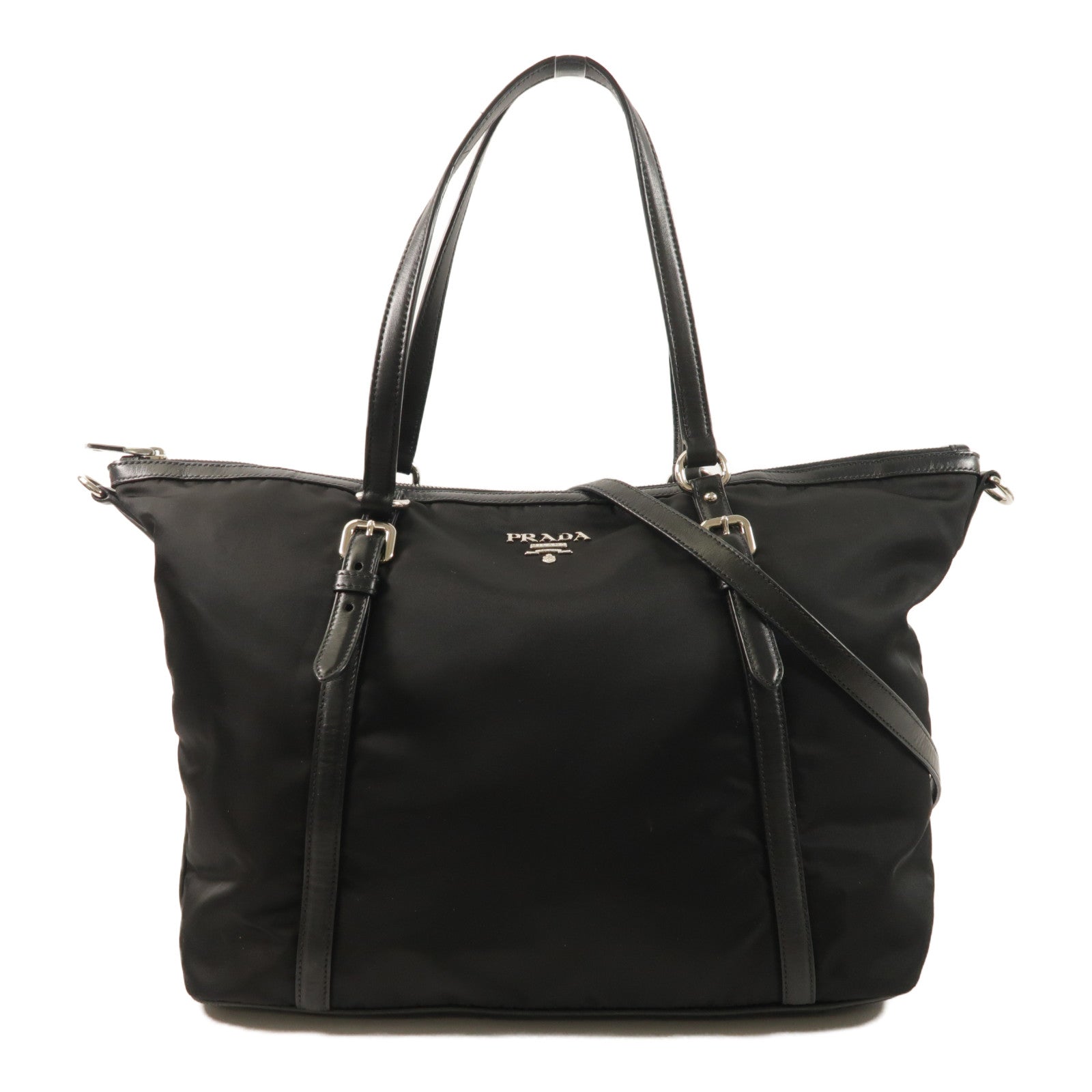 PRADA 尼龍2 Way Shoulder Bag銀扣手挽肩背兩用袋