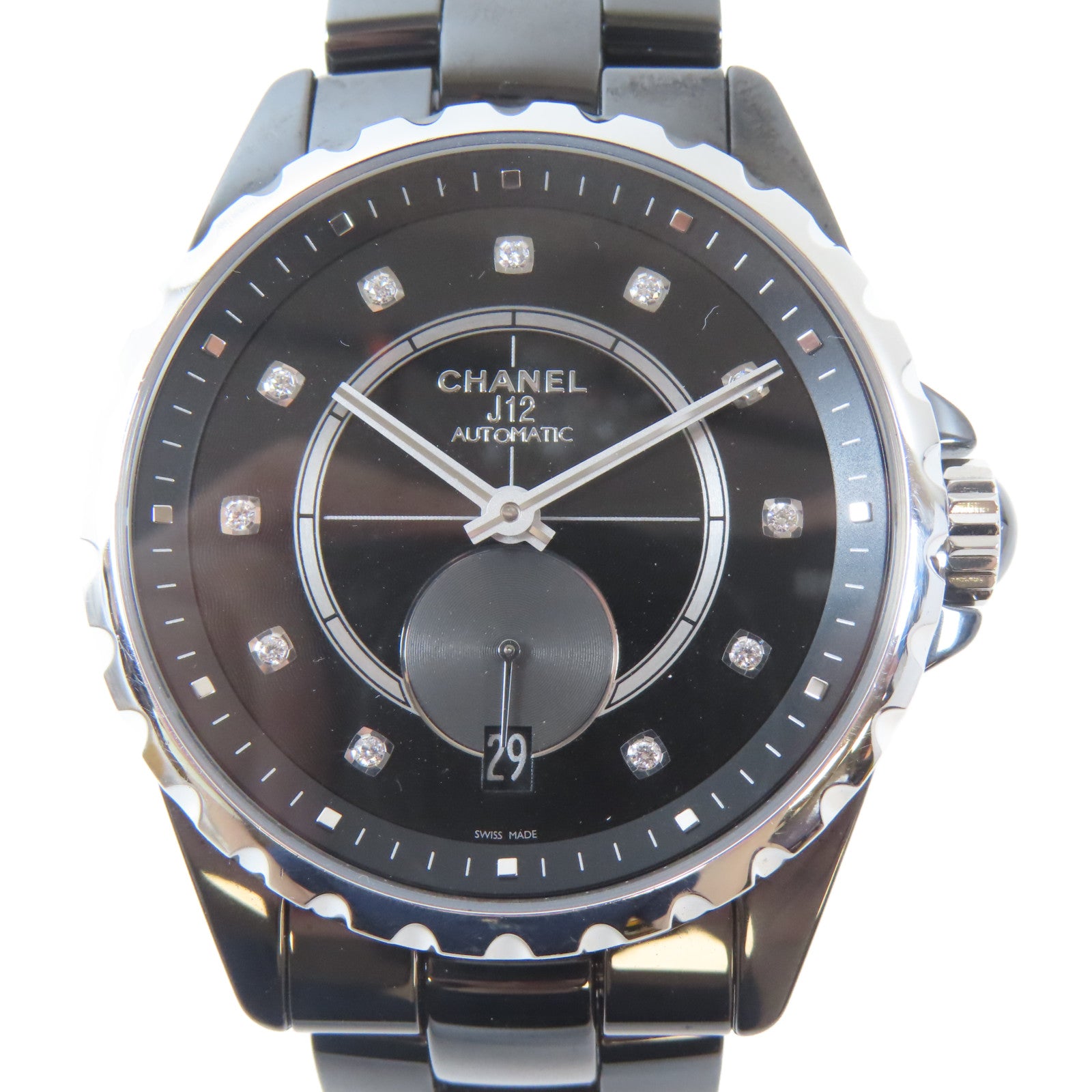 CHANEL J12Ceramic陶瓷鑽石自動機芯手錶黑色