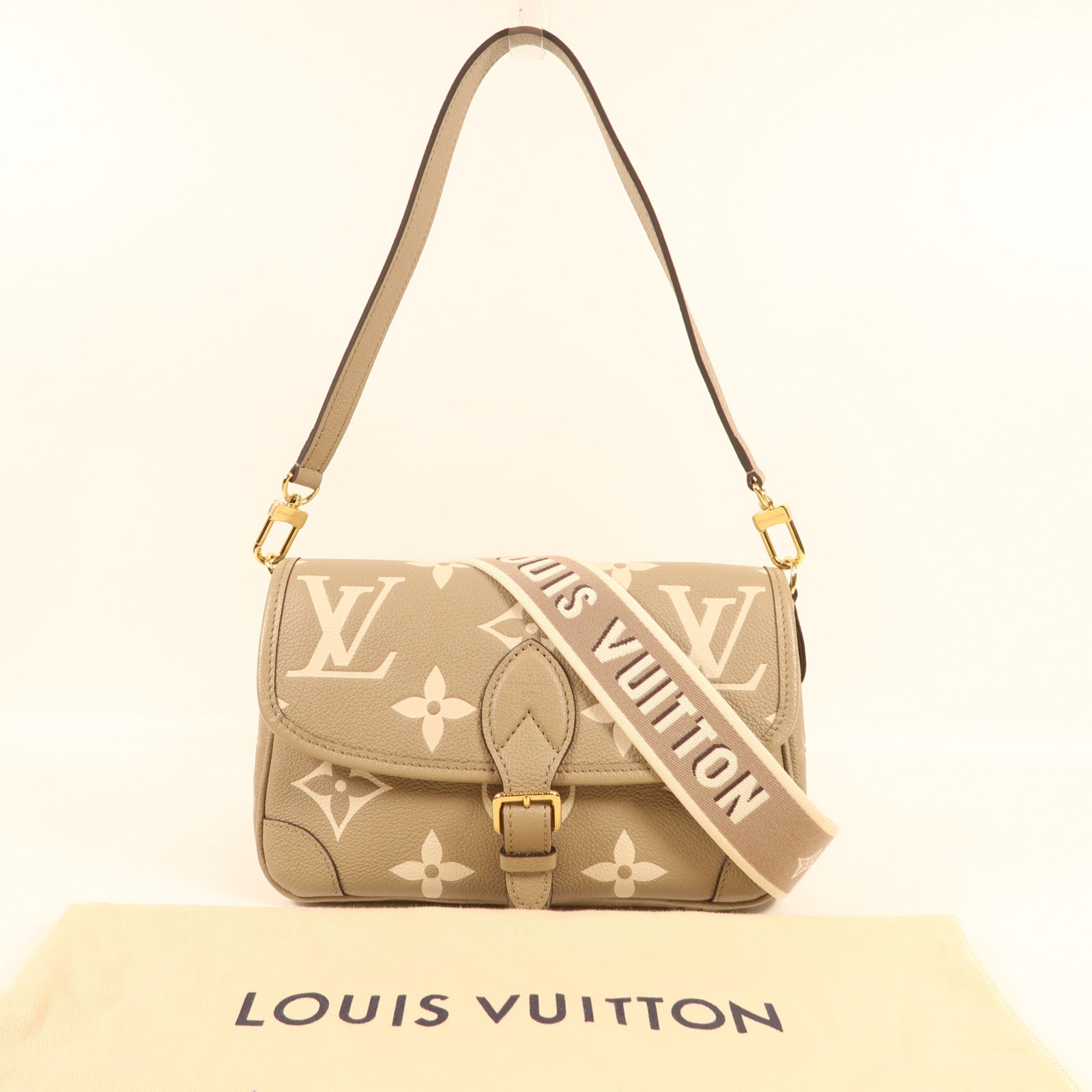 LOUIS VUITTON Monogram Empreinte Diane PM金扣手挽肩背兩用袋