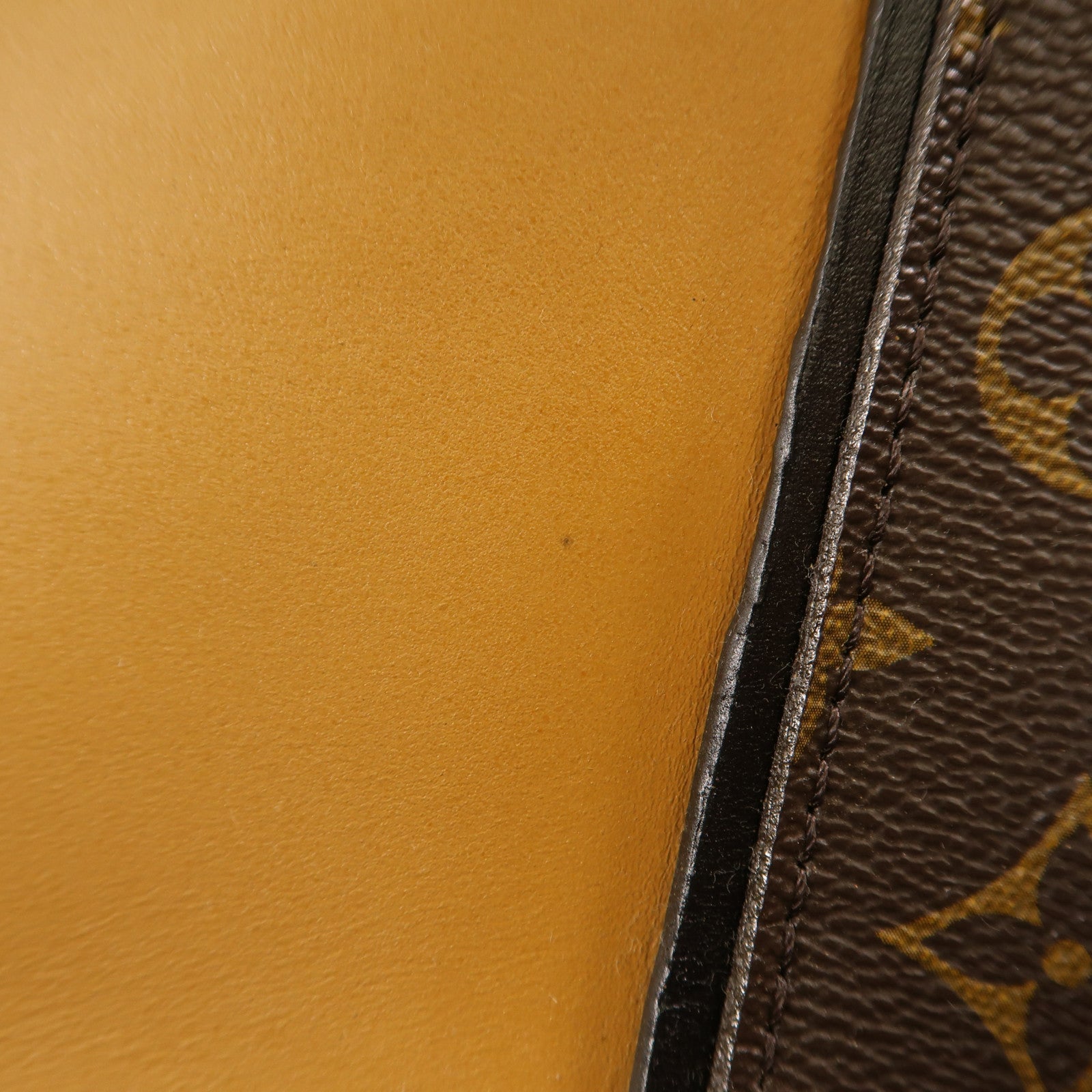 LOUIS VUITTON LV GHW Tote W PM Hand Bag M40941 Calfskin Leather Monogram Yellow