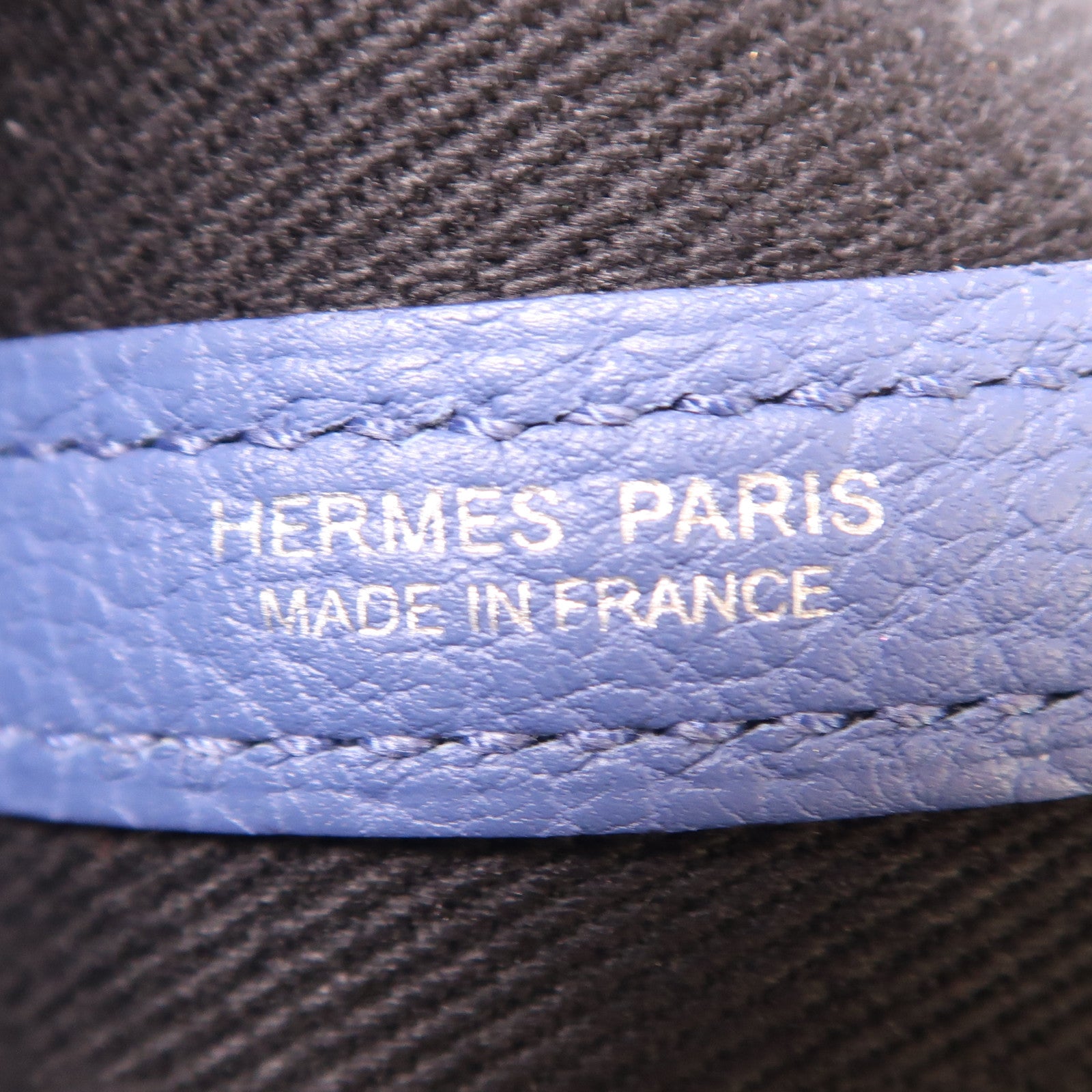 HERMES 帆布GardenParty TPM銀扣手挽袋黑色/藍色