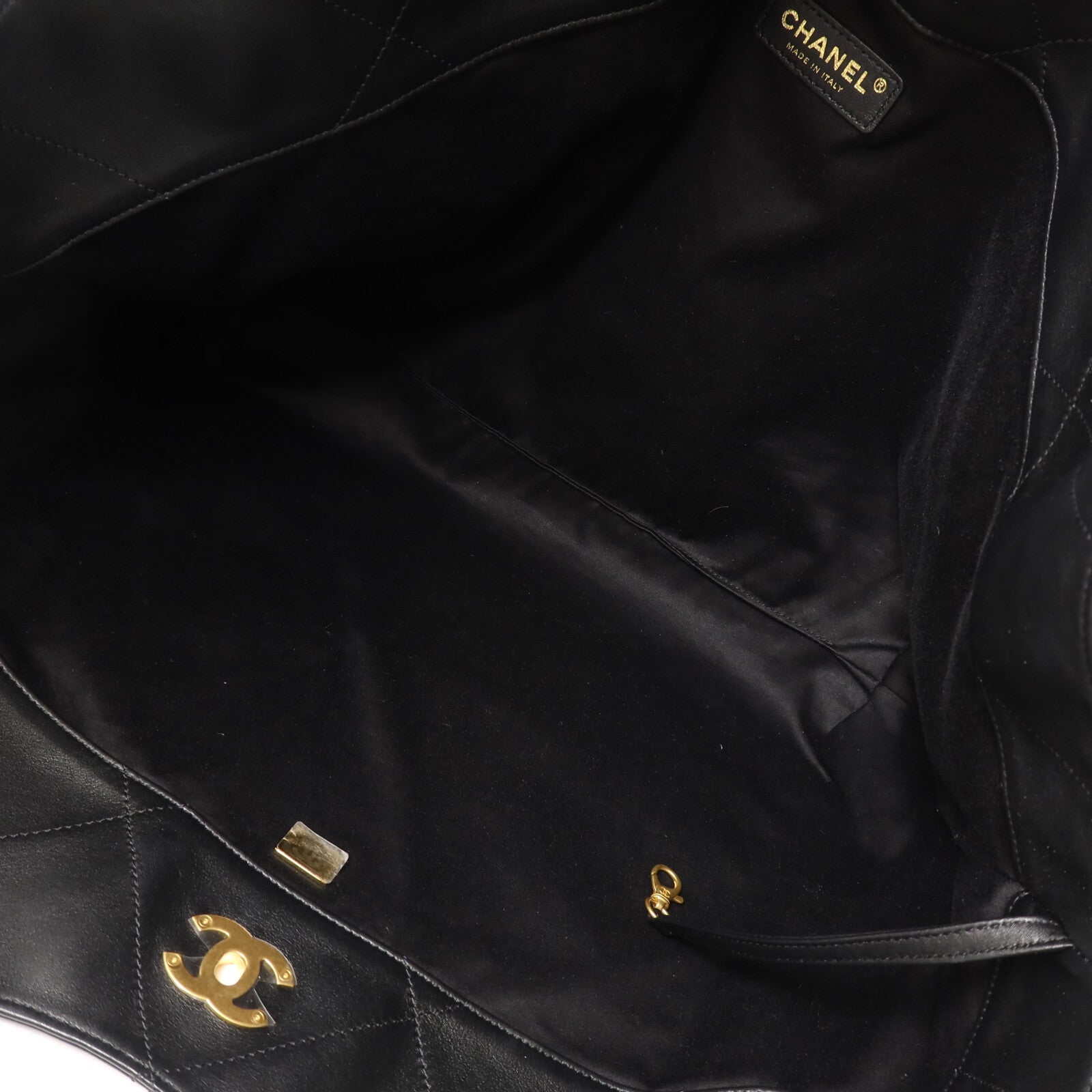 CHANEL 羊皮皮革25S Maxi Tote鏈帶手挽袋