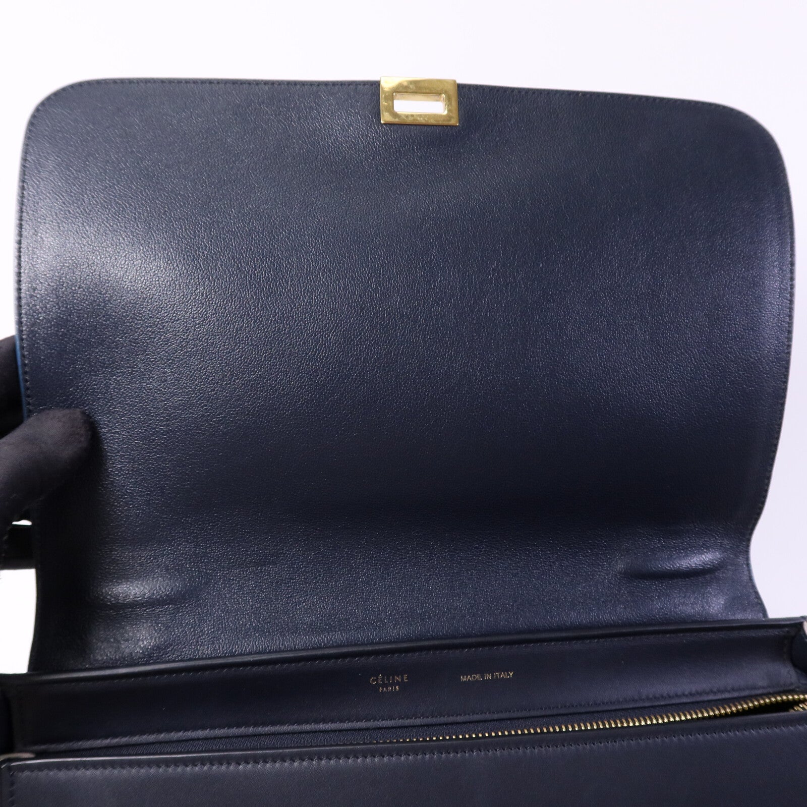 CELINE 牛皮皮革Trapeze金扣手挽肩背兩用袋
