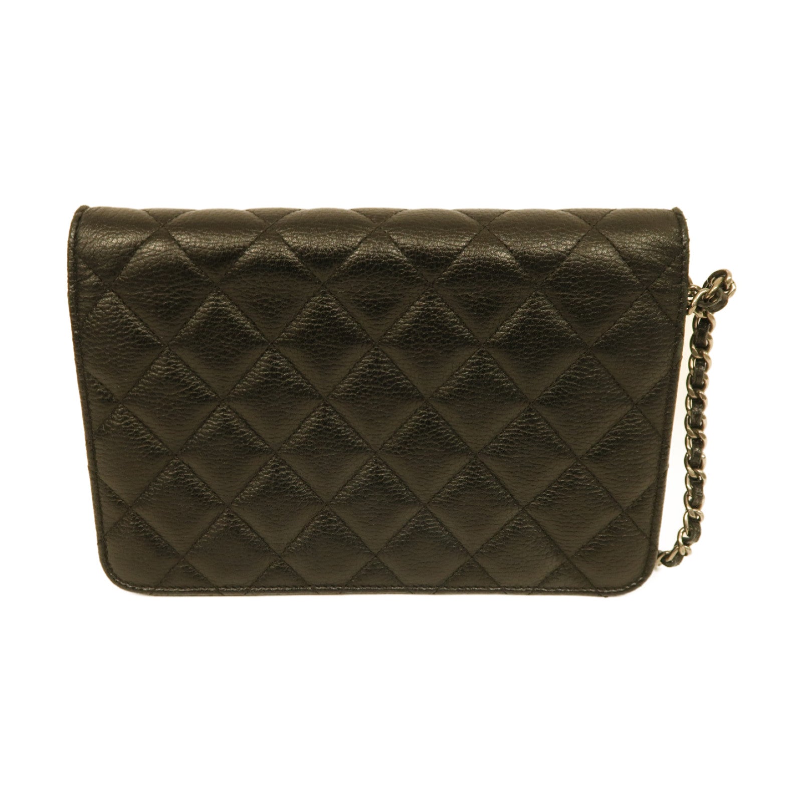 CHANEL 【激減優惠】菱格Caviar皮革WOC Shoulder Bag銀扣鏈帶肩背袋黒色