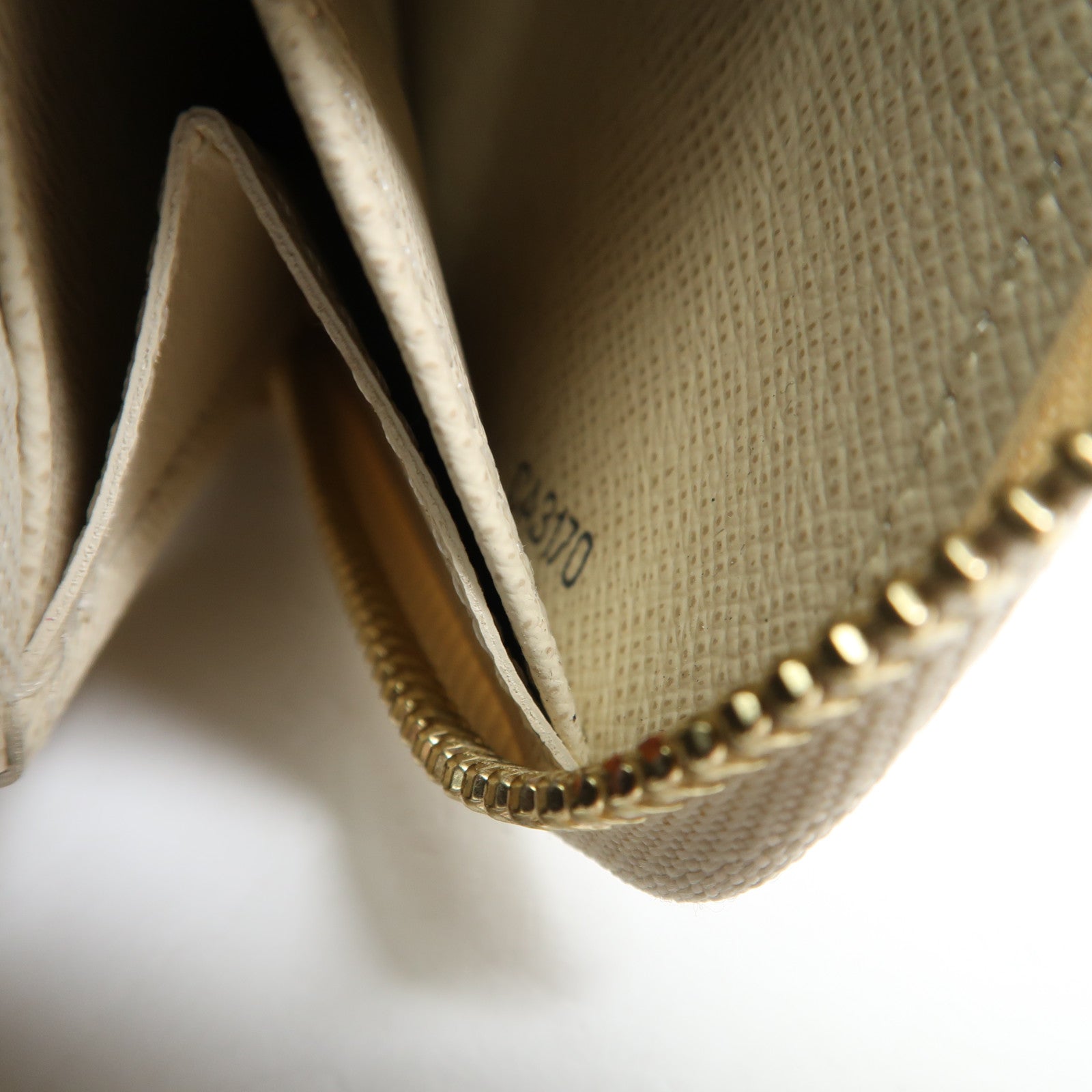 LOUIS VUITTON Damier Azur Zippy Wallet金扣長錢包