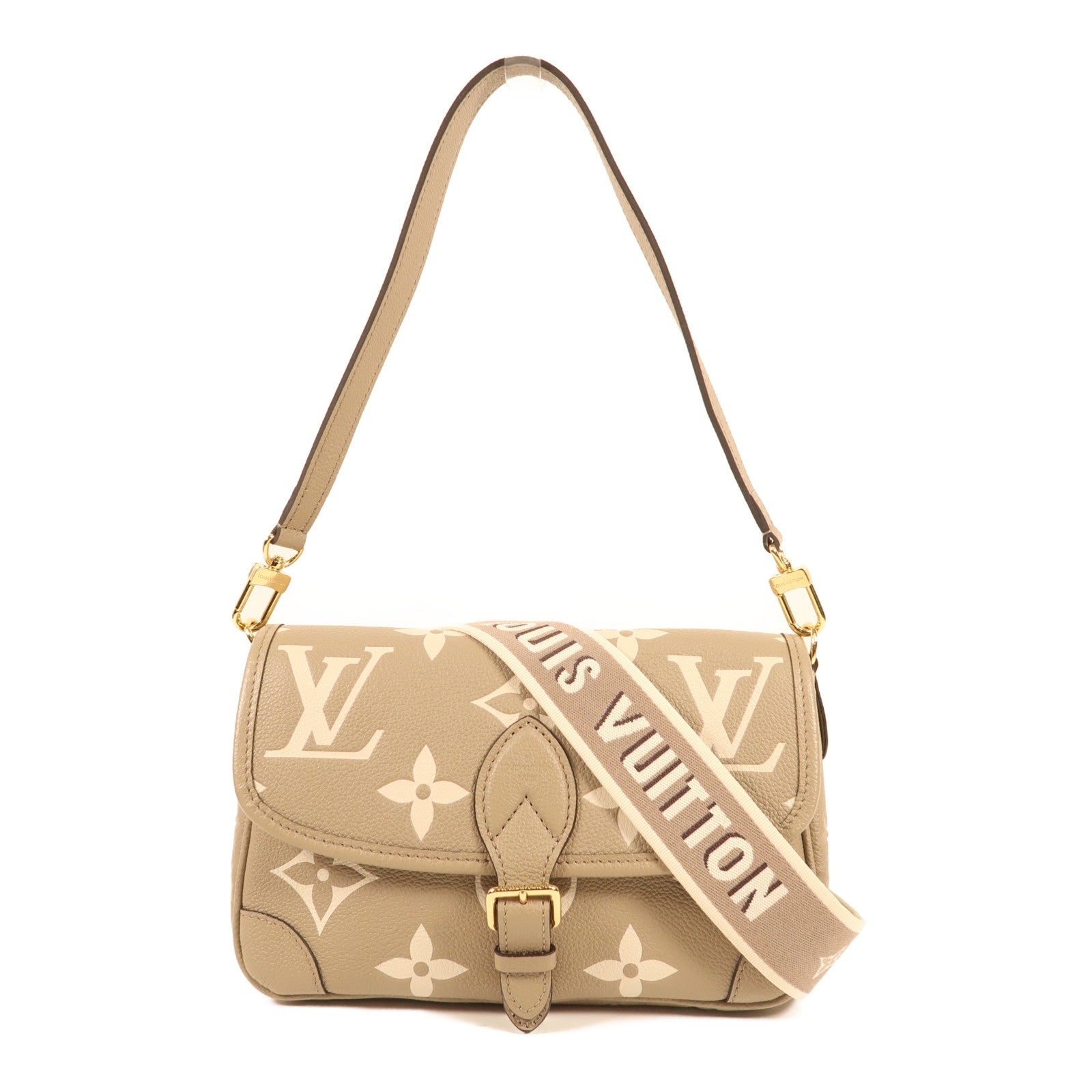 LOUIS VUITTON Monogram Empreinte Diane PM金扣手挽肩背兩用袋