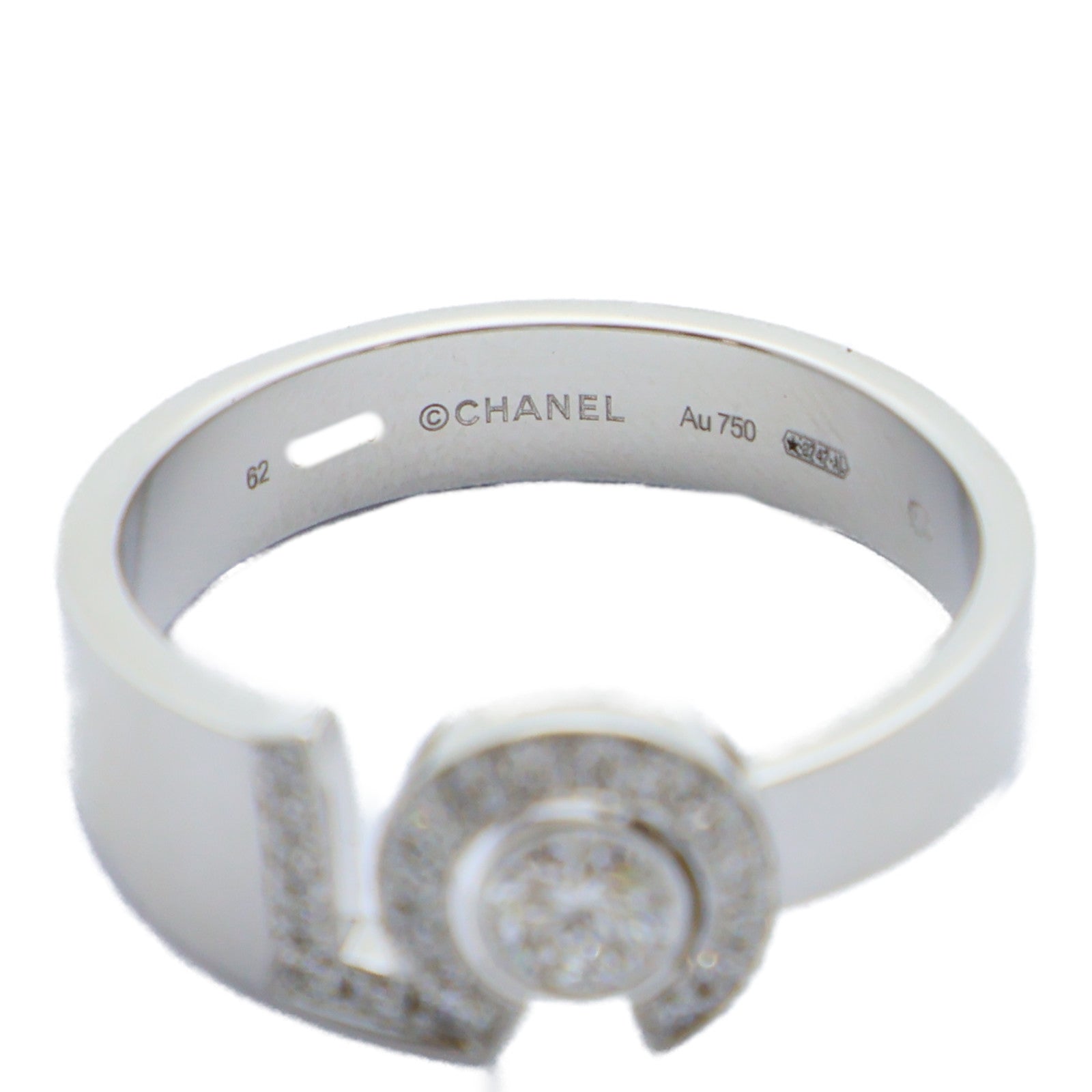 CHANEL 18K白金Eternal N°5 Ring鑽石戒指US#10