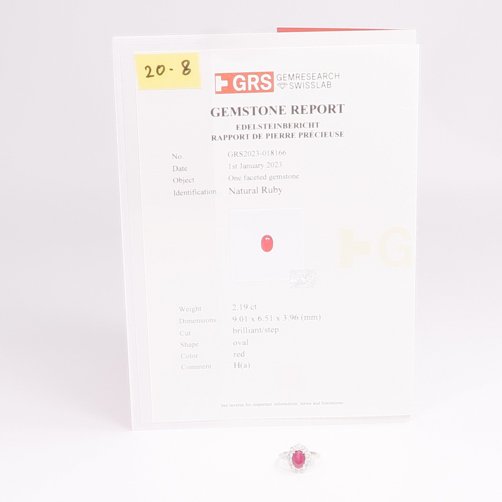 JEWELRY PT900鉑金Ruby Diamond Ring紅寶石/鑽石戒指US#6.5