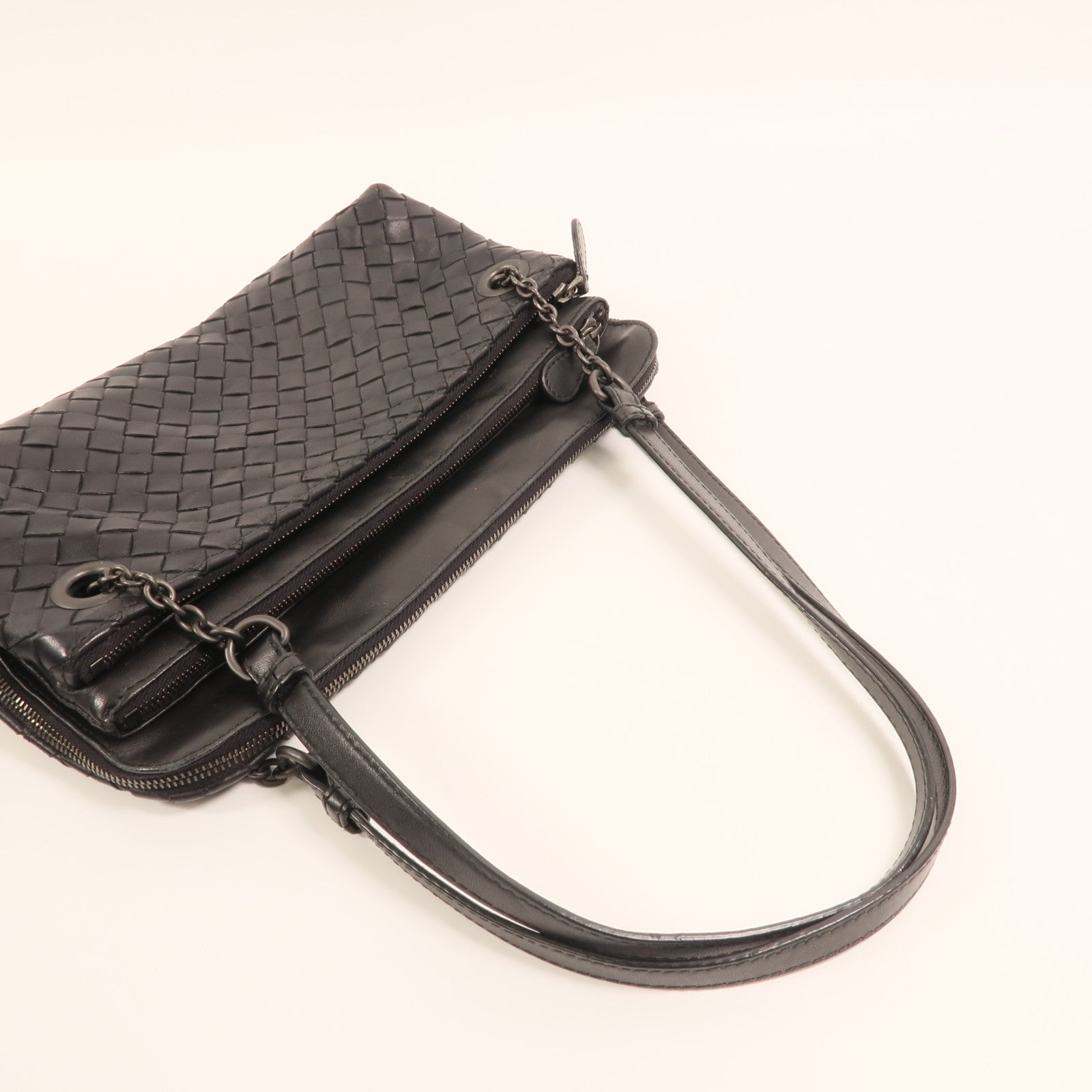 BOTTEGA VENETA 牛皮皮革Shoulder Bag鏈帶肩背袋