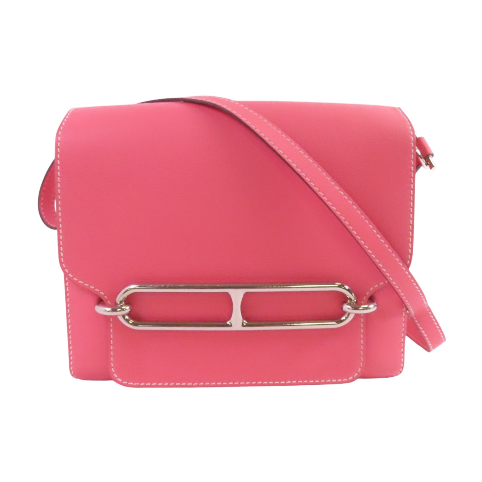 HERMES Evercolor皮革Roulis 23銀扣肩背袋