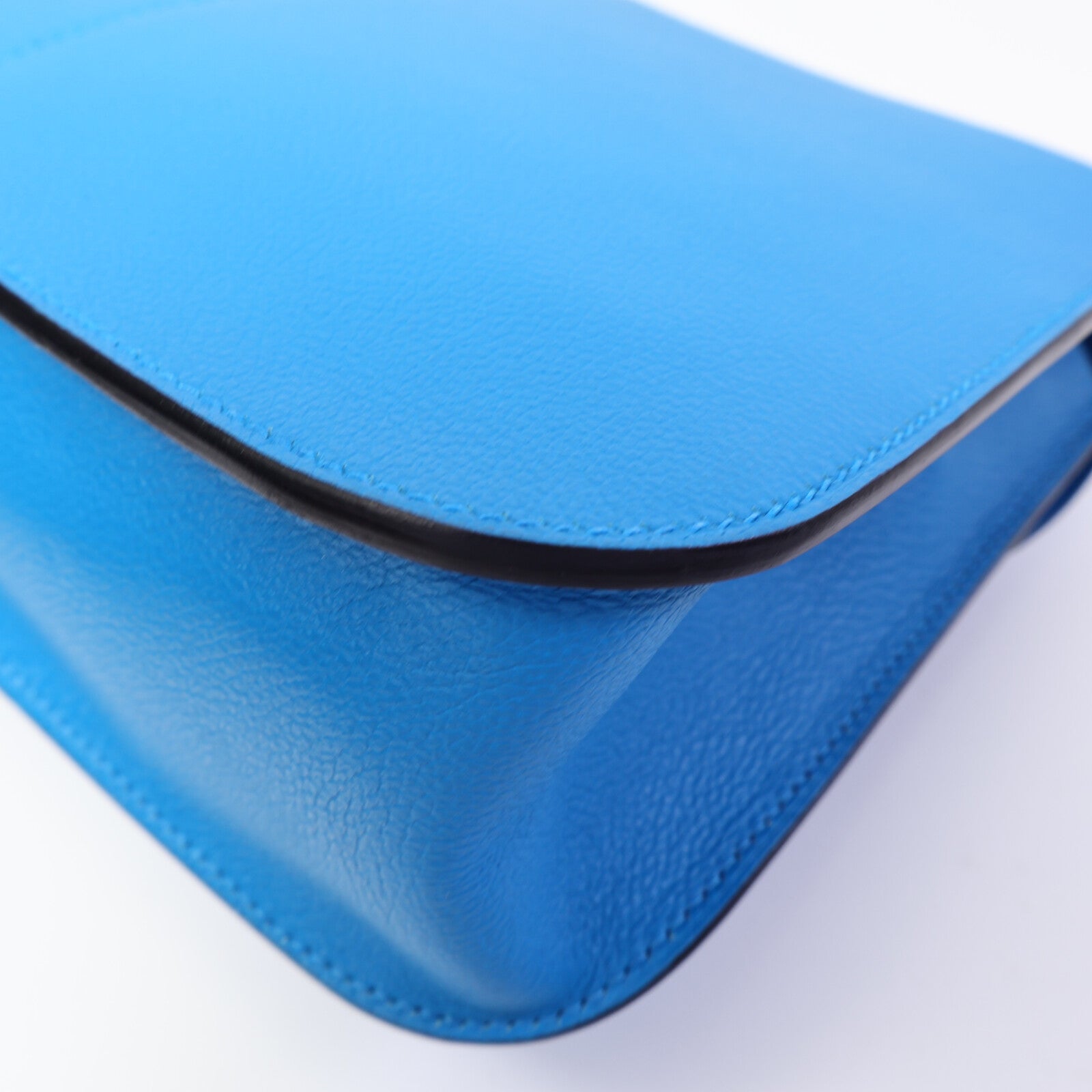 HERMES Evercolor皮革Halzan 25手挽肩背兩用袋Blue Zanzibar