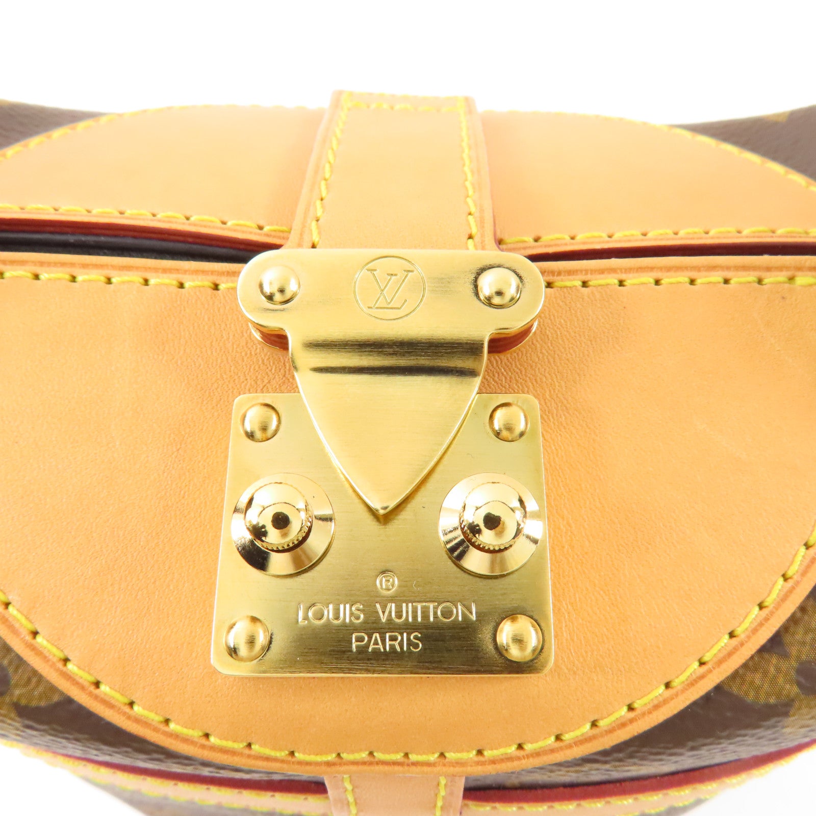 LOUIS VUITTON Monogram Duffle金扣手挽肩背兩用袋棕色