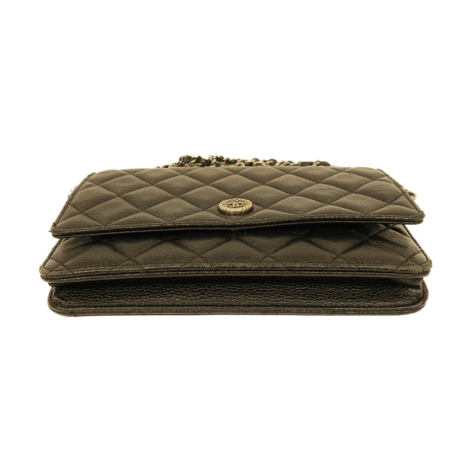 CHANEL 【激減優惠】菱格Caviar皮革WOC Shoulder Bag銀扣鏈帶肩背袋黒色