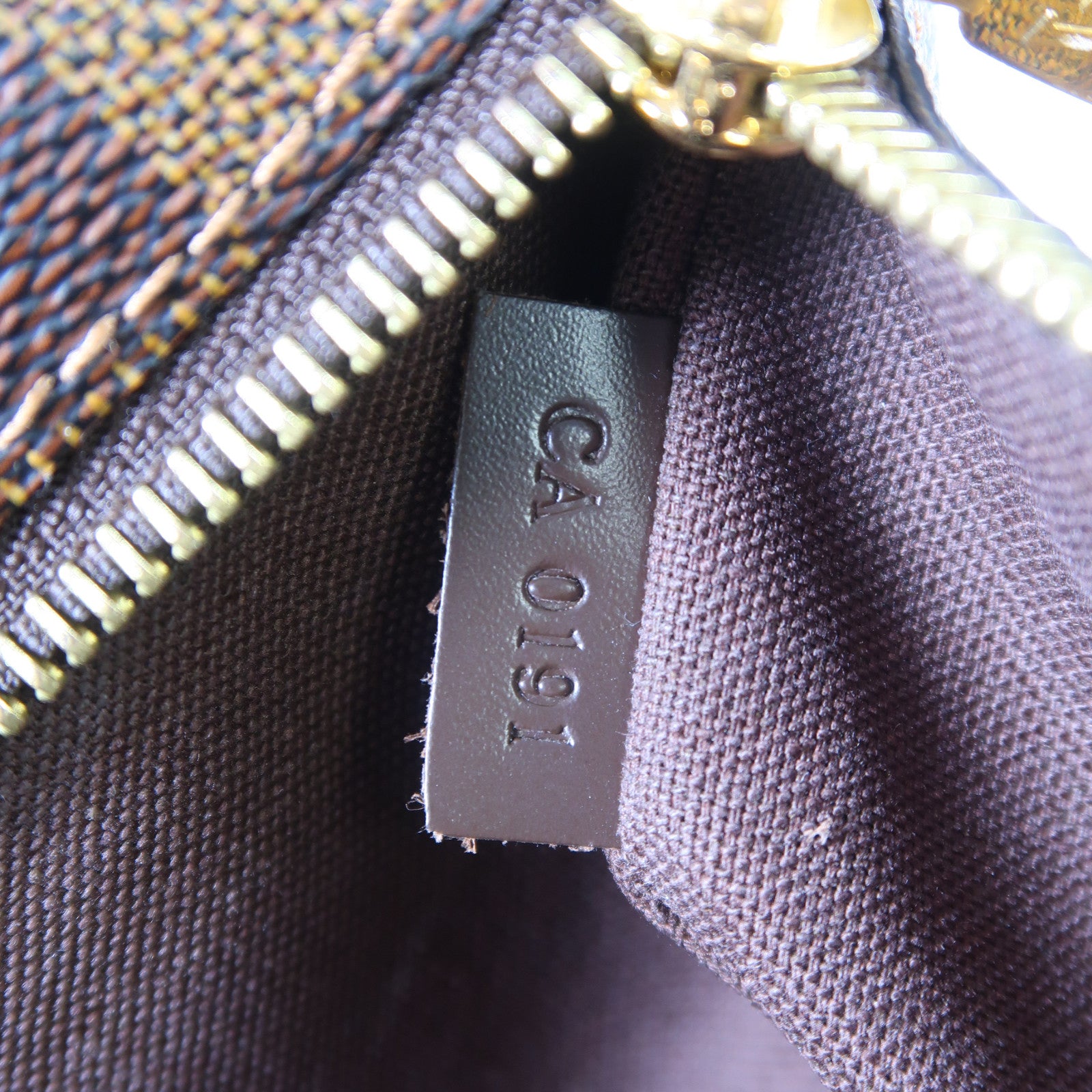 LOUIS VUITTON Damier Ebene Brooklyn MM金扣肩背袋啡色
