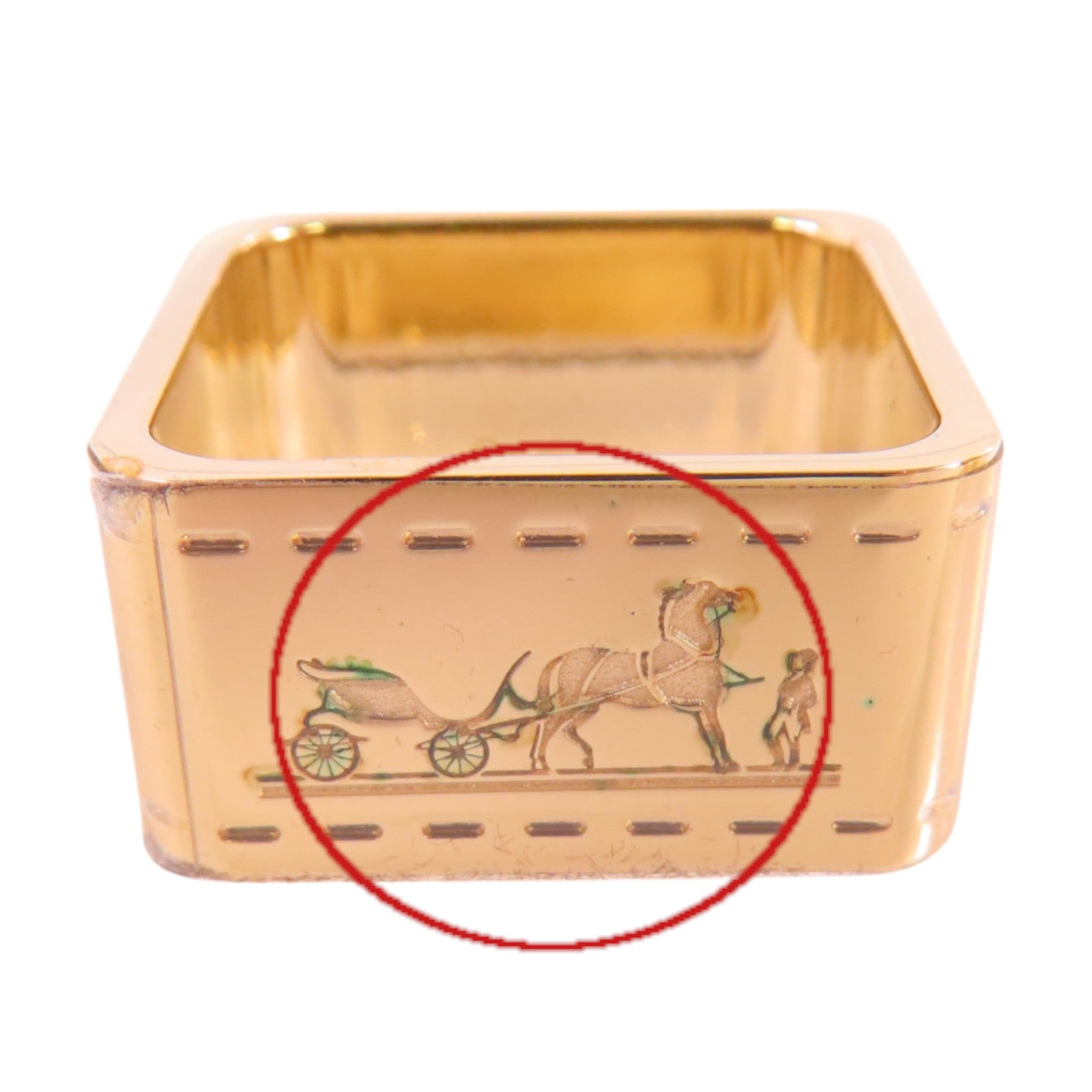 HERMES 黄銅Bolduc Scarf 90 Ring絲巾扣