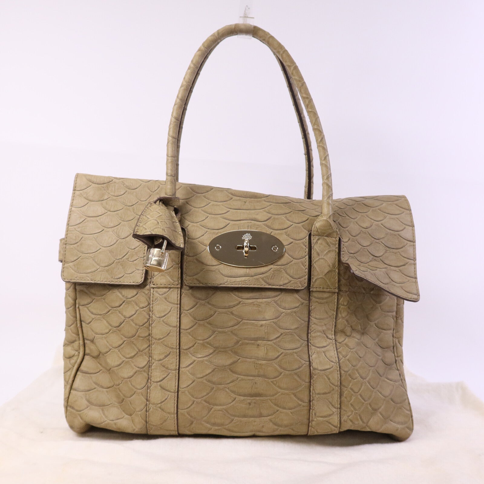 MULBERRY 牛皮皮革Bayswater金扣手挽袋