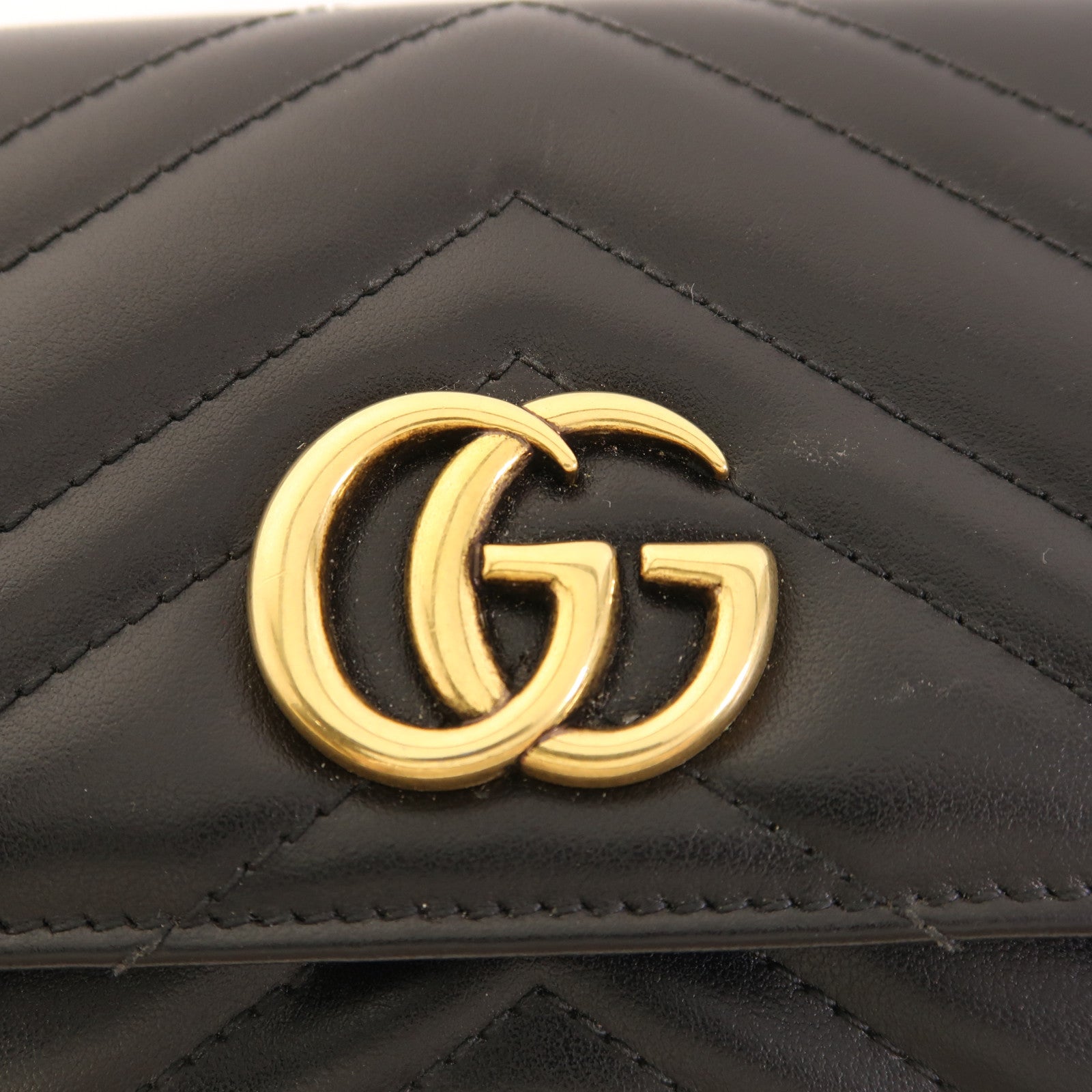 GUCCI 牛皮皮革Long Wallet金扣錢包
