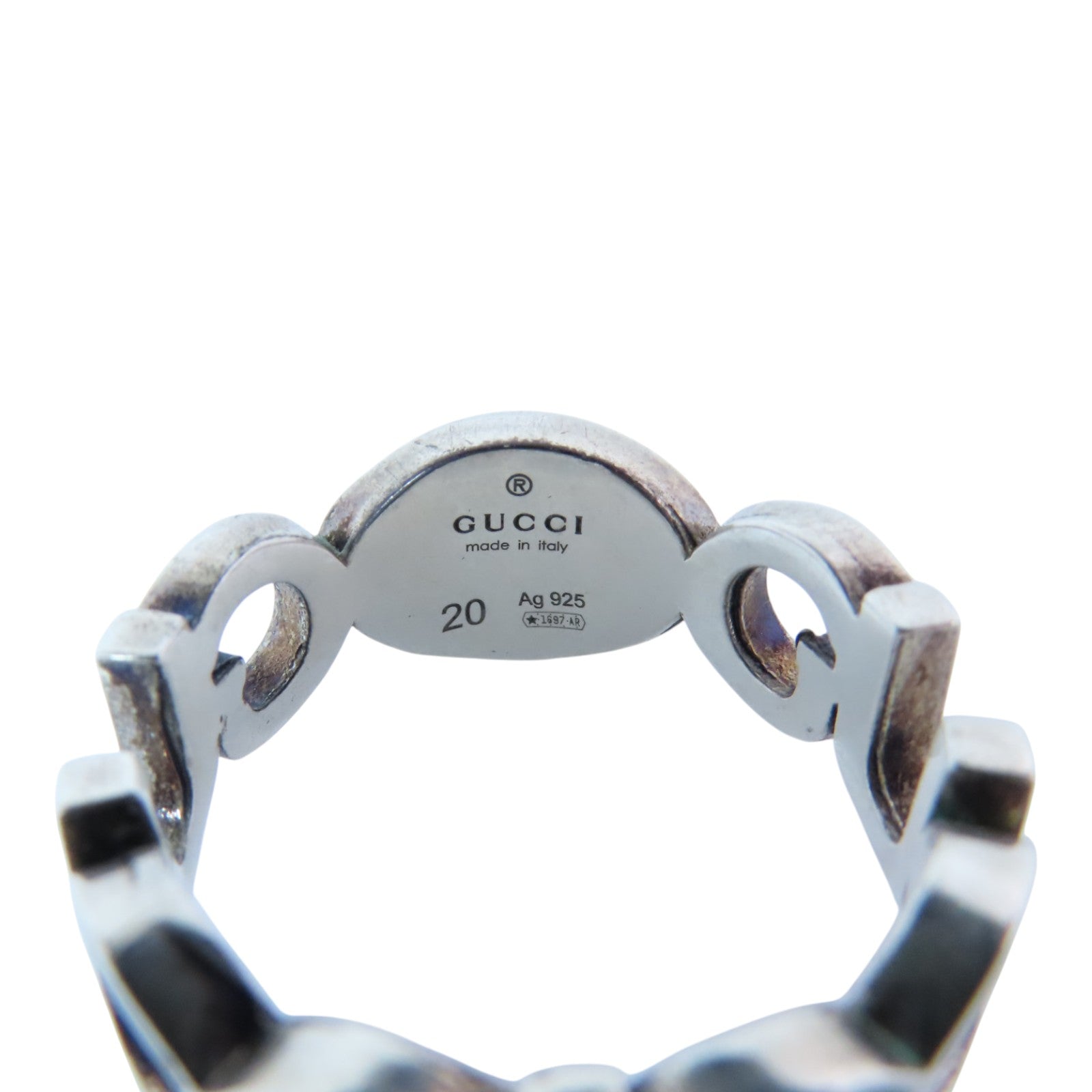 GUCCI 925純銀Silver Ring戒指US#8.5