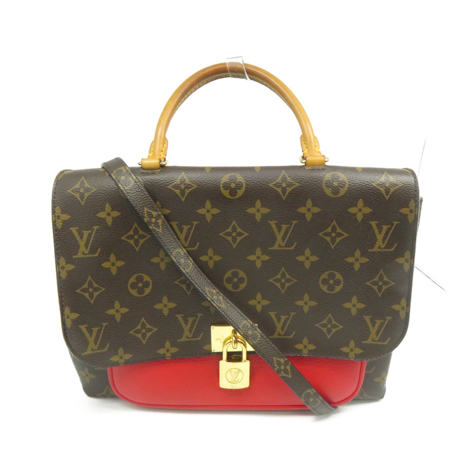 LOUIS VUITTON 【激減優惠】Monogram Marignan金扣手挽肩背兩用袋棕色