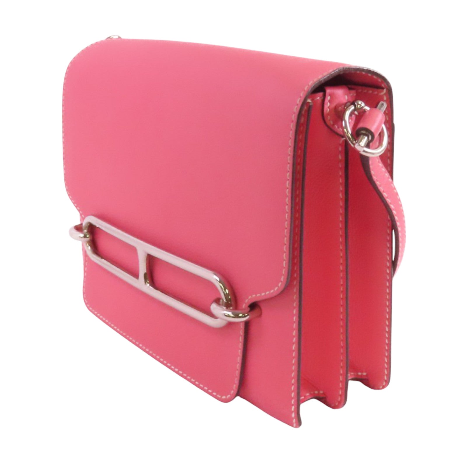 HERMES Evercolor皮革Roulis 23銀扣肩背袋