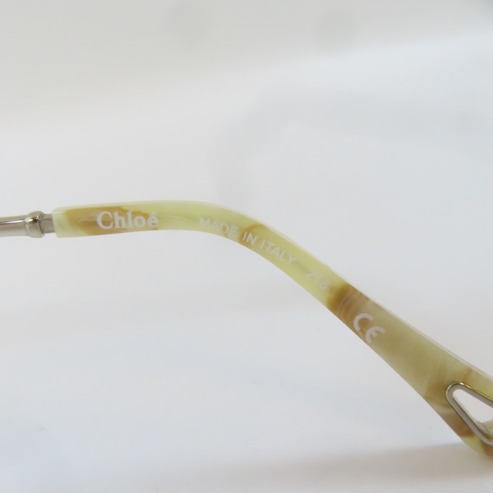 Chloe PVC/金屬Sunglasses太陽眼鏡金色/米白色