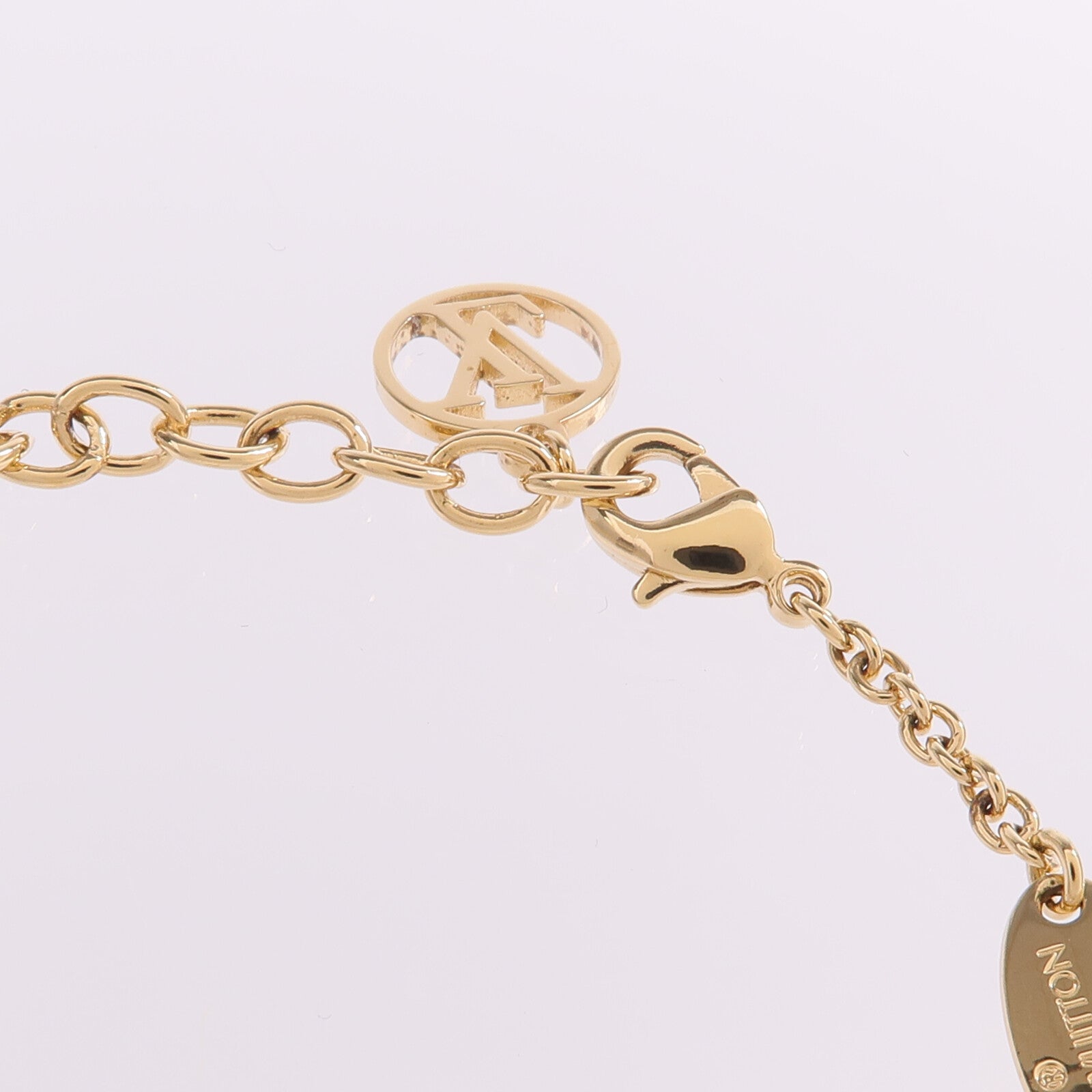 LOUIS VUITTON 金屬/水晶LV Iconic金扣手鏈
