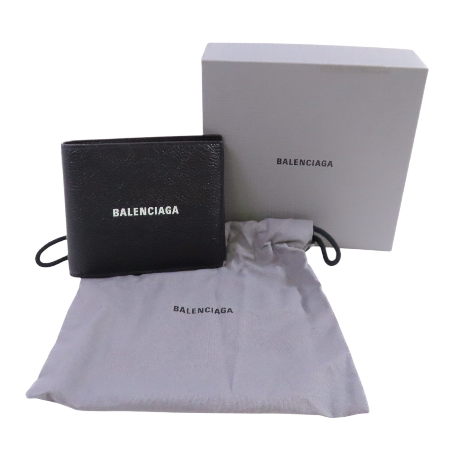 BALENCIAGA 牛皮皮革Cash Square Folded Wallet短錢包黑色