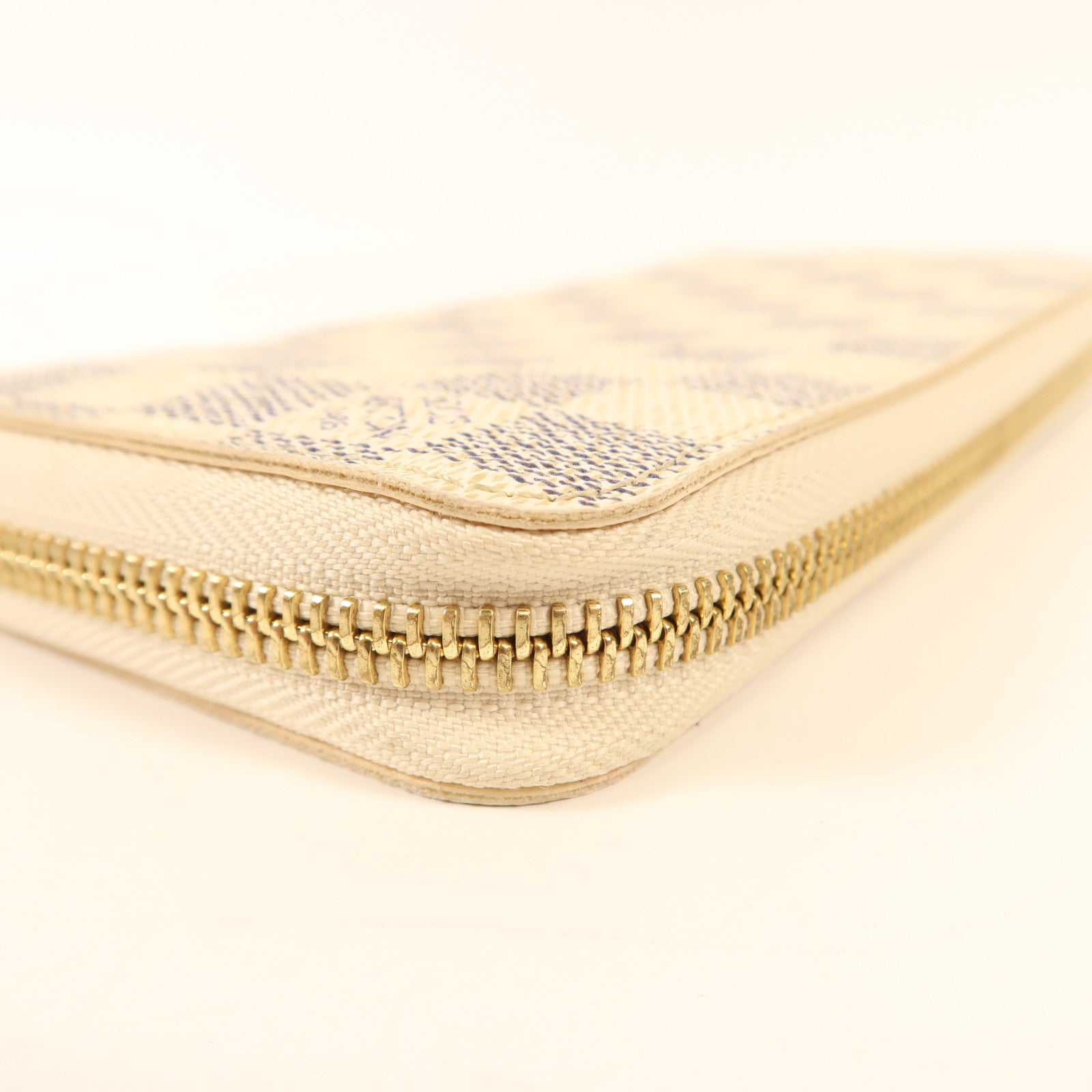 LOUIS VUITTON Damier Azur Zippy Wallet金扣長錢包