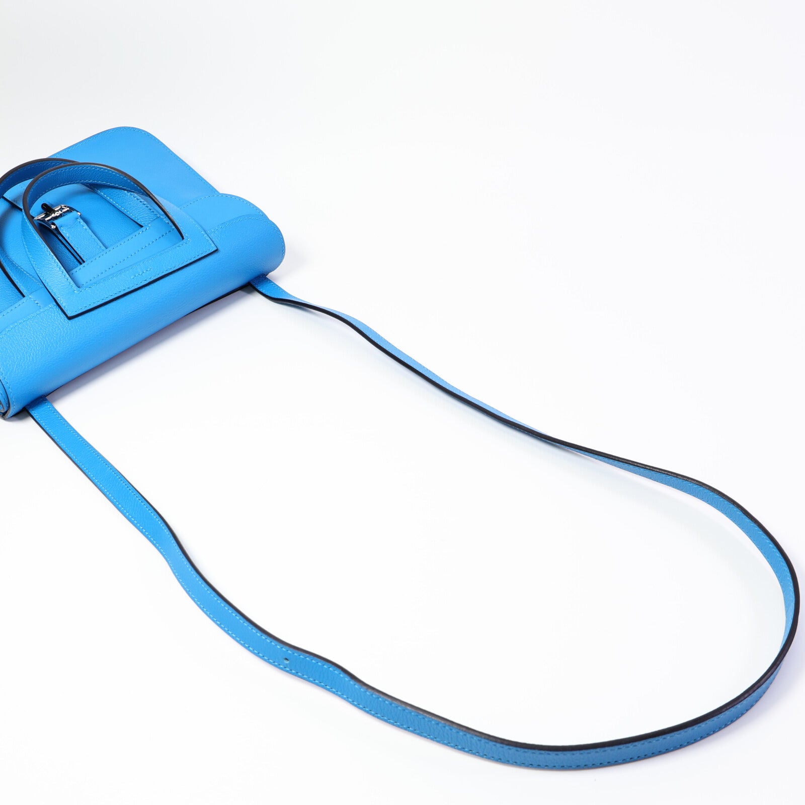 HERMES Evercolor皮革Halzan 25手挽肩背兩用袋Blue Zanzibar