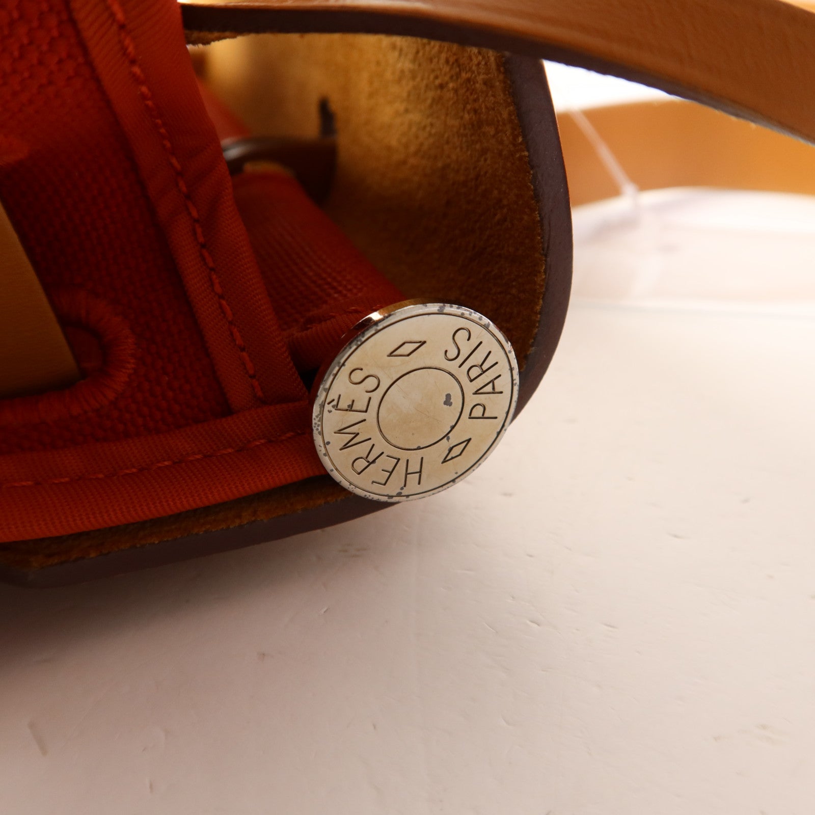 HERMES 帆布Herbag PM銀扣手挽肩背兩用袋