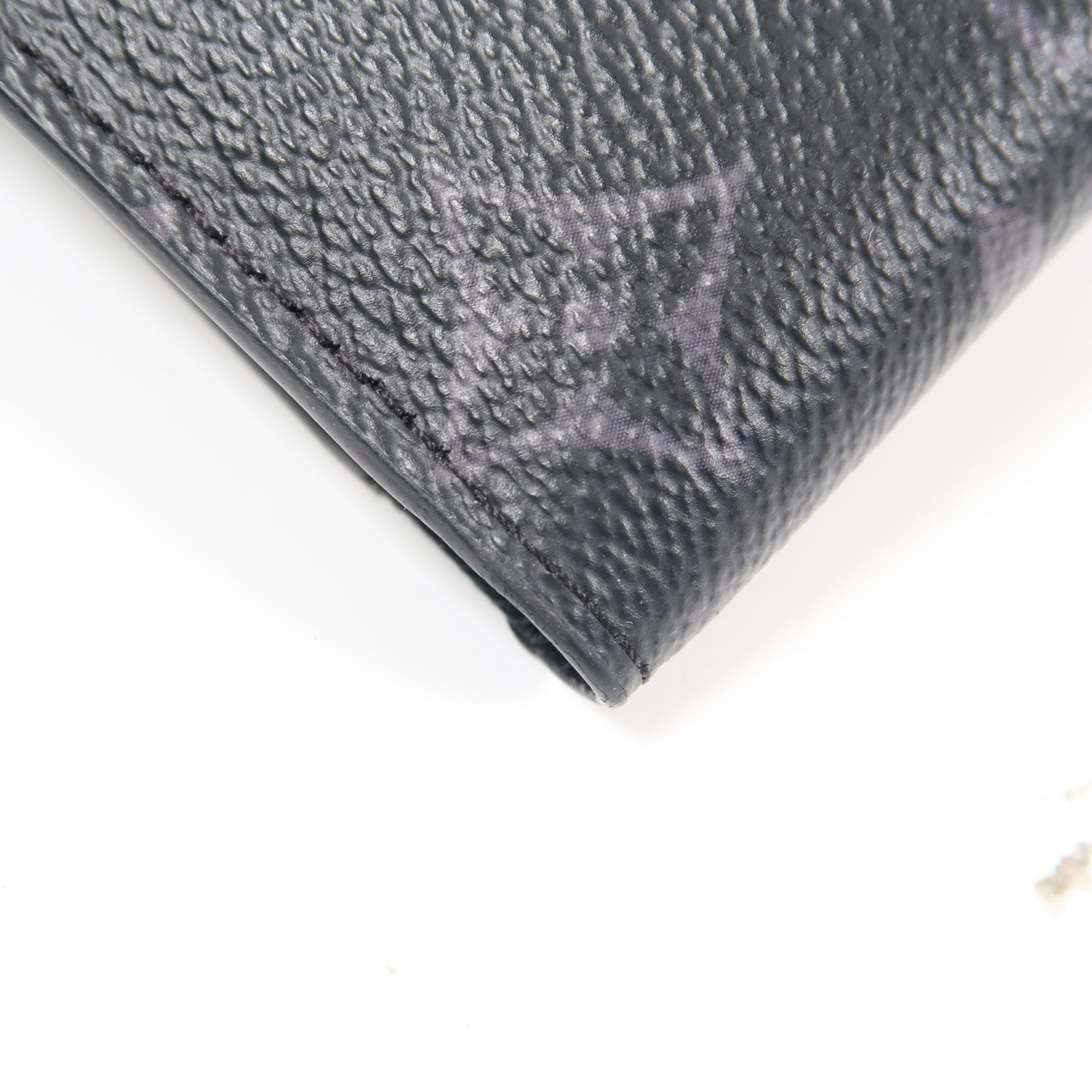 LOUIS VUITTON Monogram Eclipse Brazza Wallet銀扣長錢包黑色
