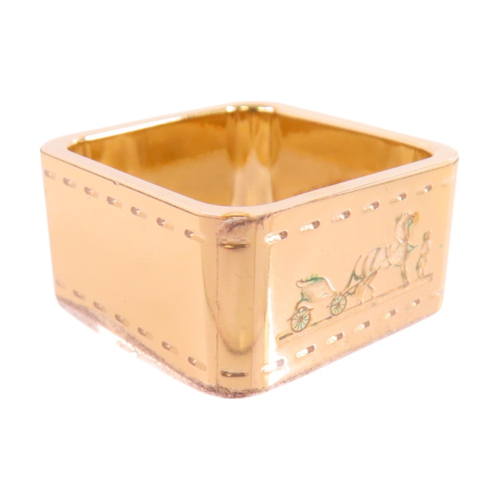 HERMES 【激減優惠】黄銅Bolduc Scarf 90 Ring絲巾扣