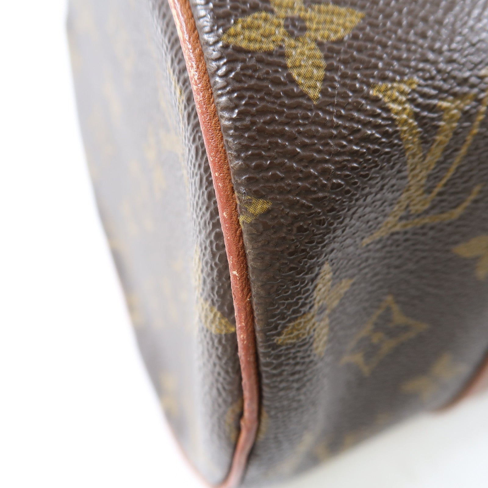 LOUIS VUITTON Monogram Papillon金扣手挽袋棕色