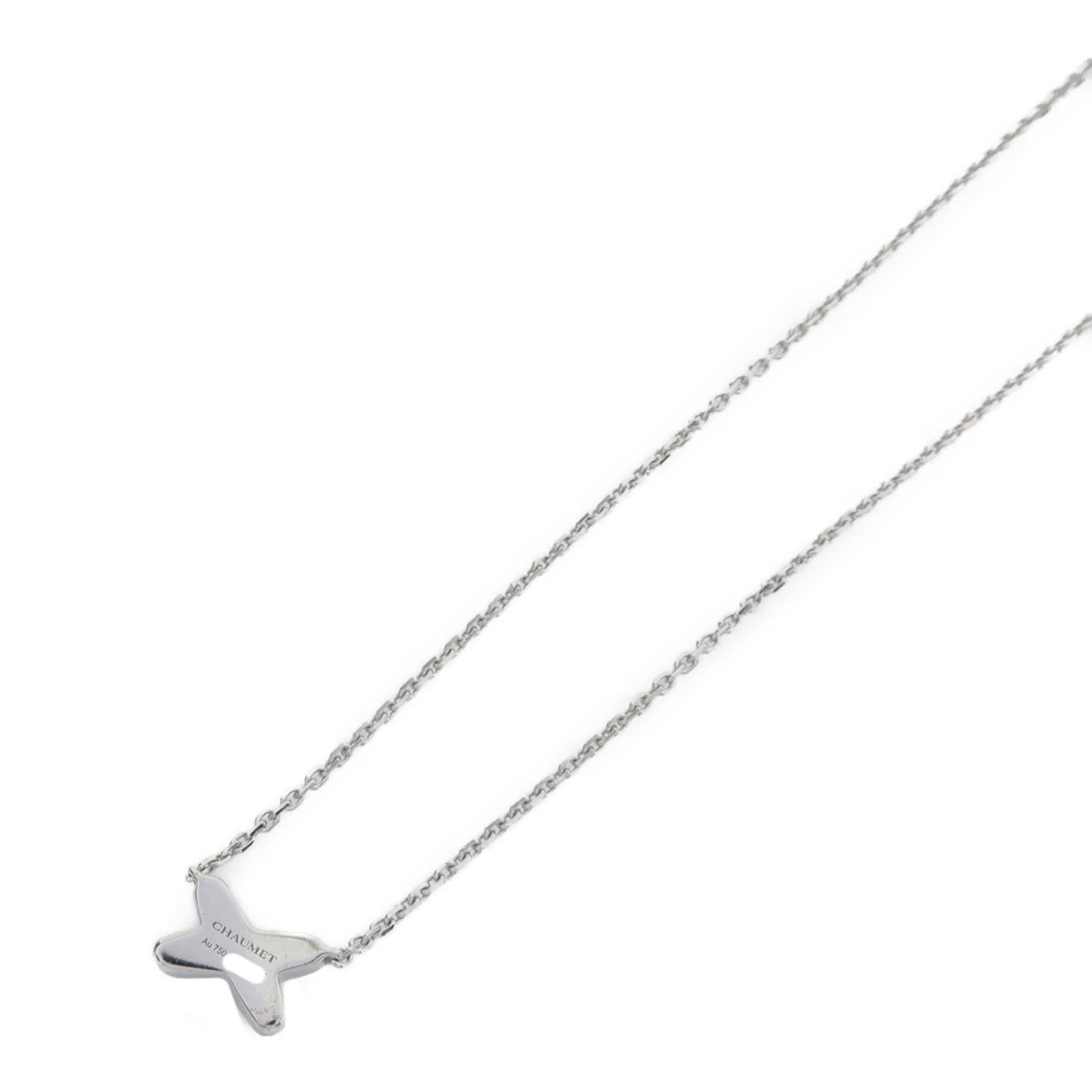 Chaumet 18K白金Diamond Jeux De Liens鑽石項鍊