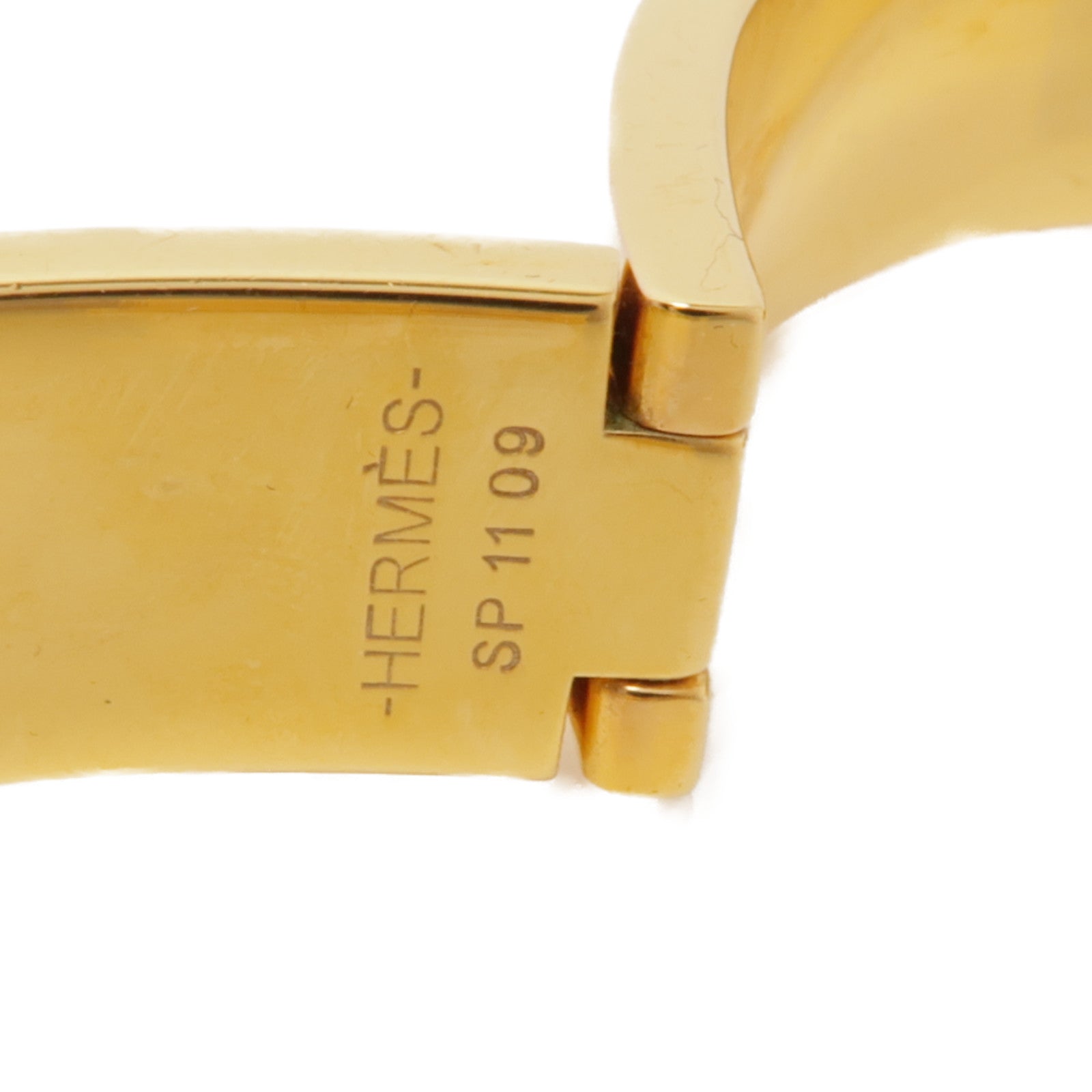 HERMES 琺瑯/金屬Clic H手鐲粉紅色
