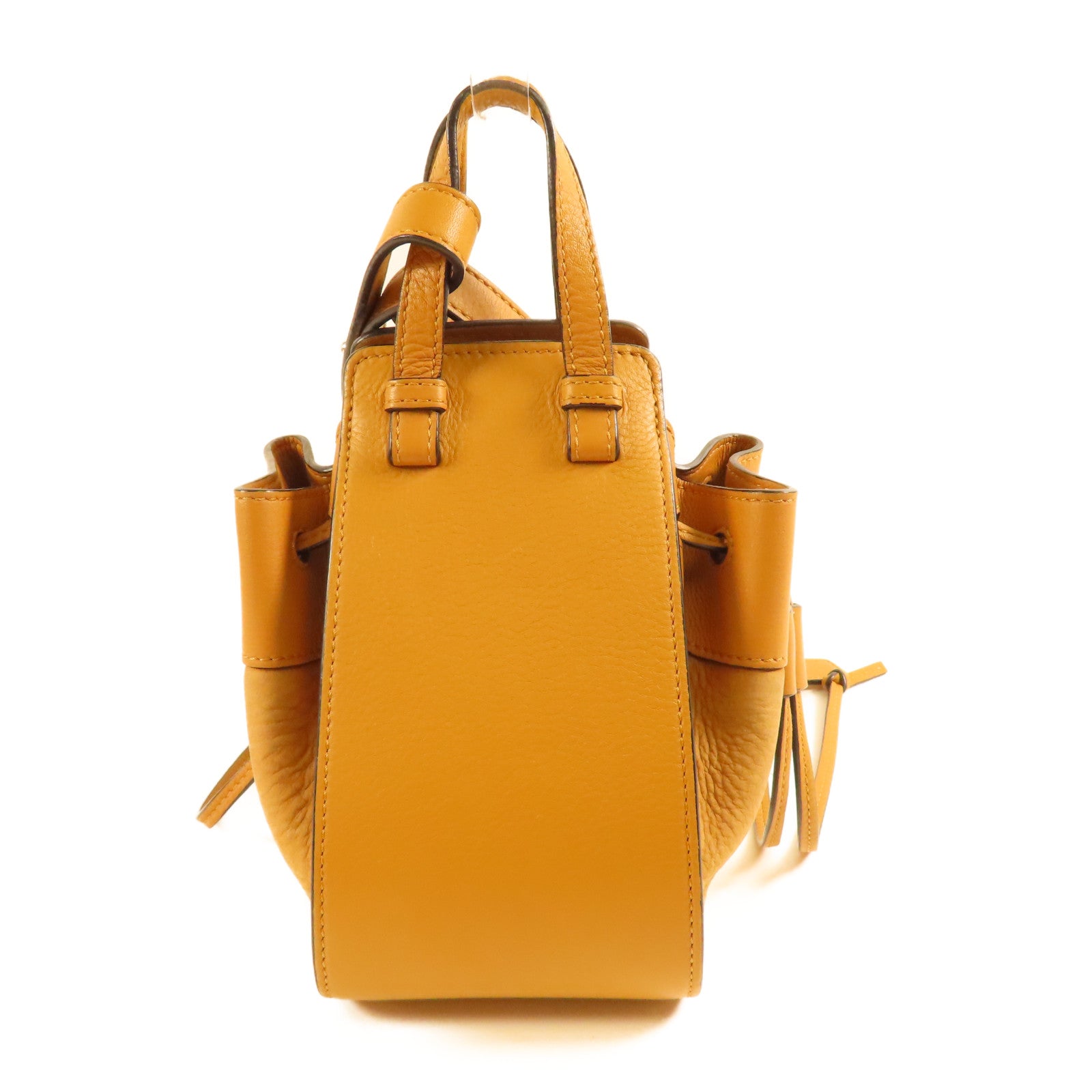 LOEWE Hammock Mini 2Way Shoulder Bag Handbag Calfskin Leather Brown