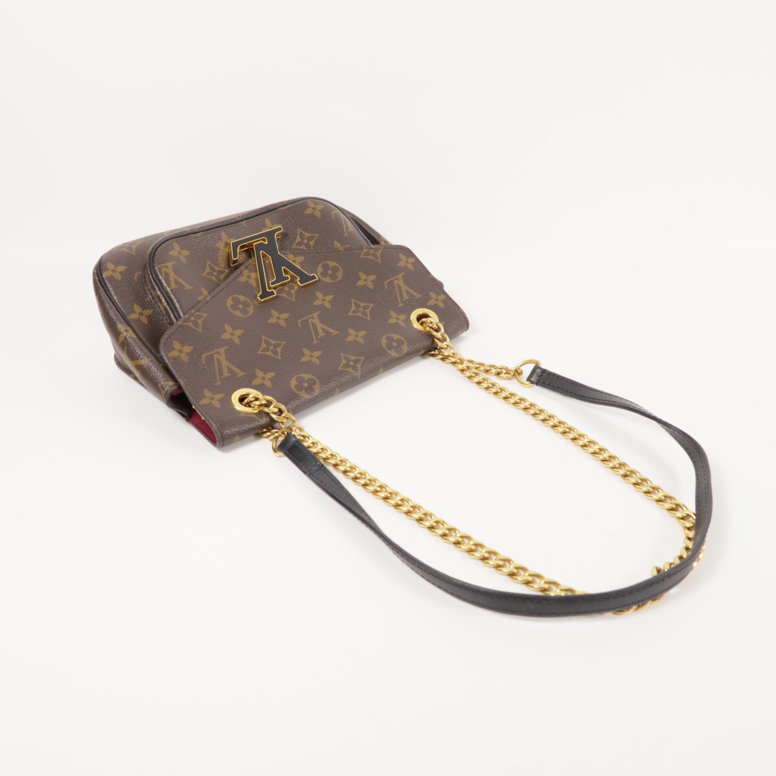 LOUIS VUITTON Monogram Passy金扣肩背袋棕色