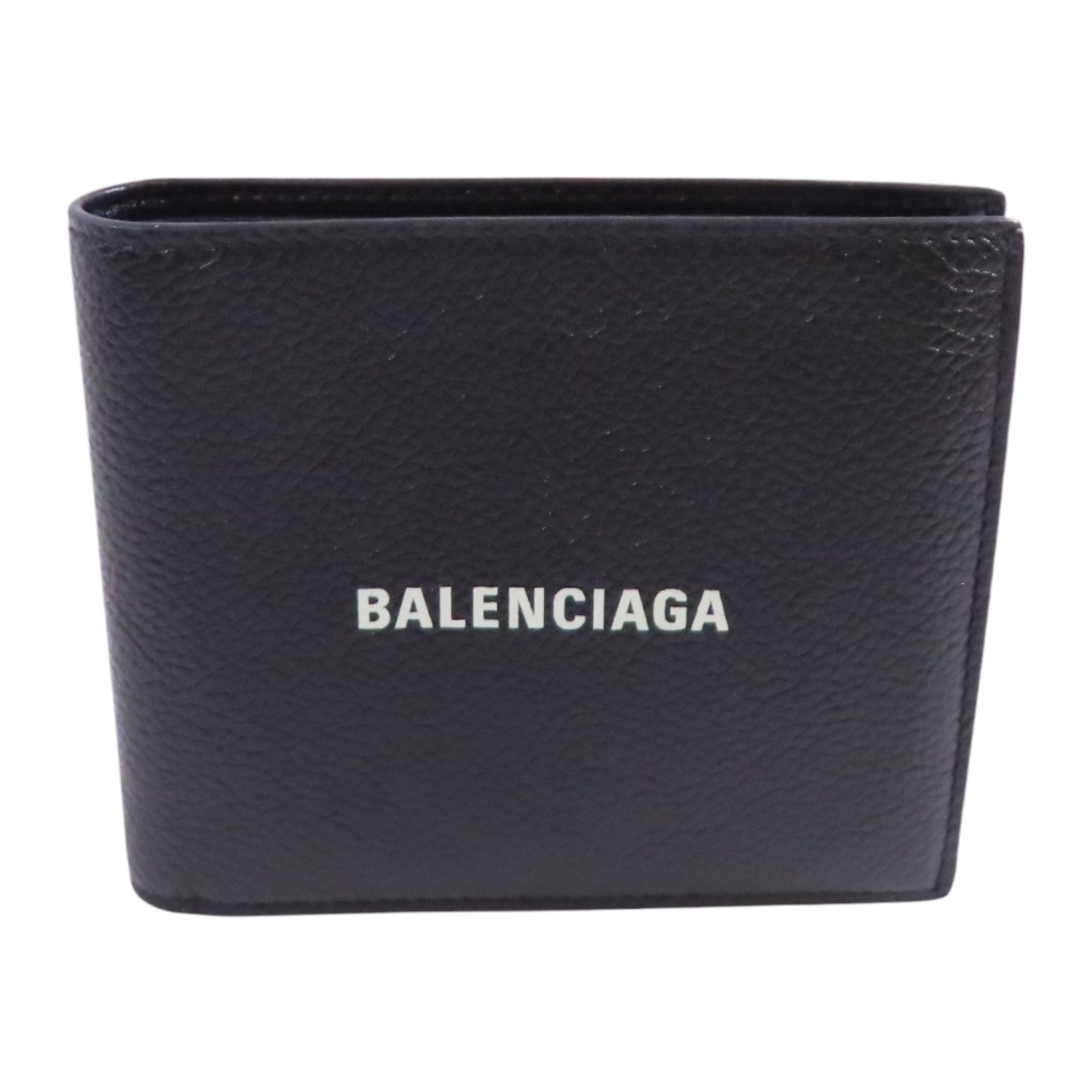 BALENCIAGA 牛皮皮革Cash Square Folded Wallet短錢包黑色