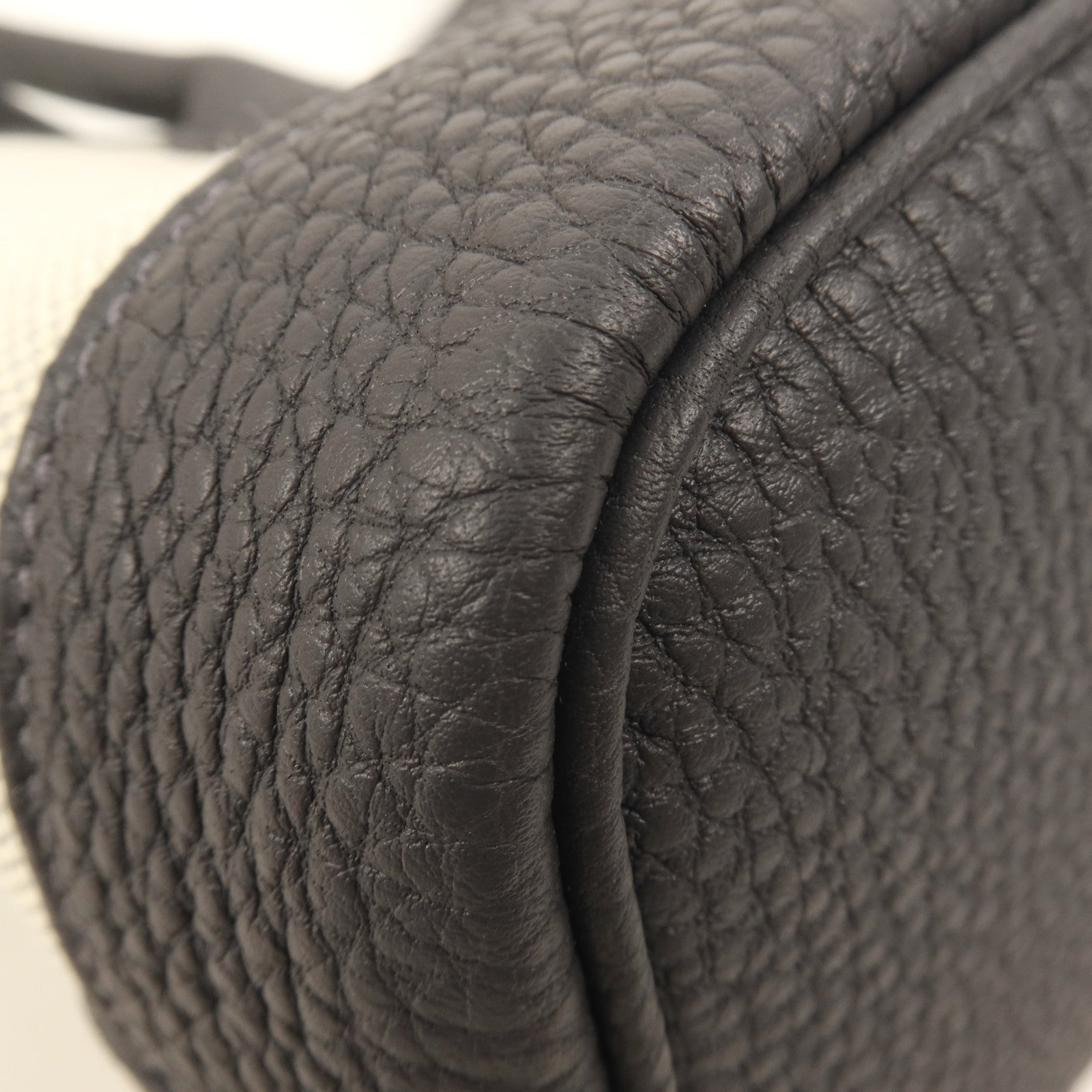 HERMES 帆布Mini Graden Party銀扣手挽袋Ardoise