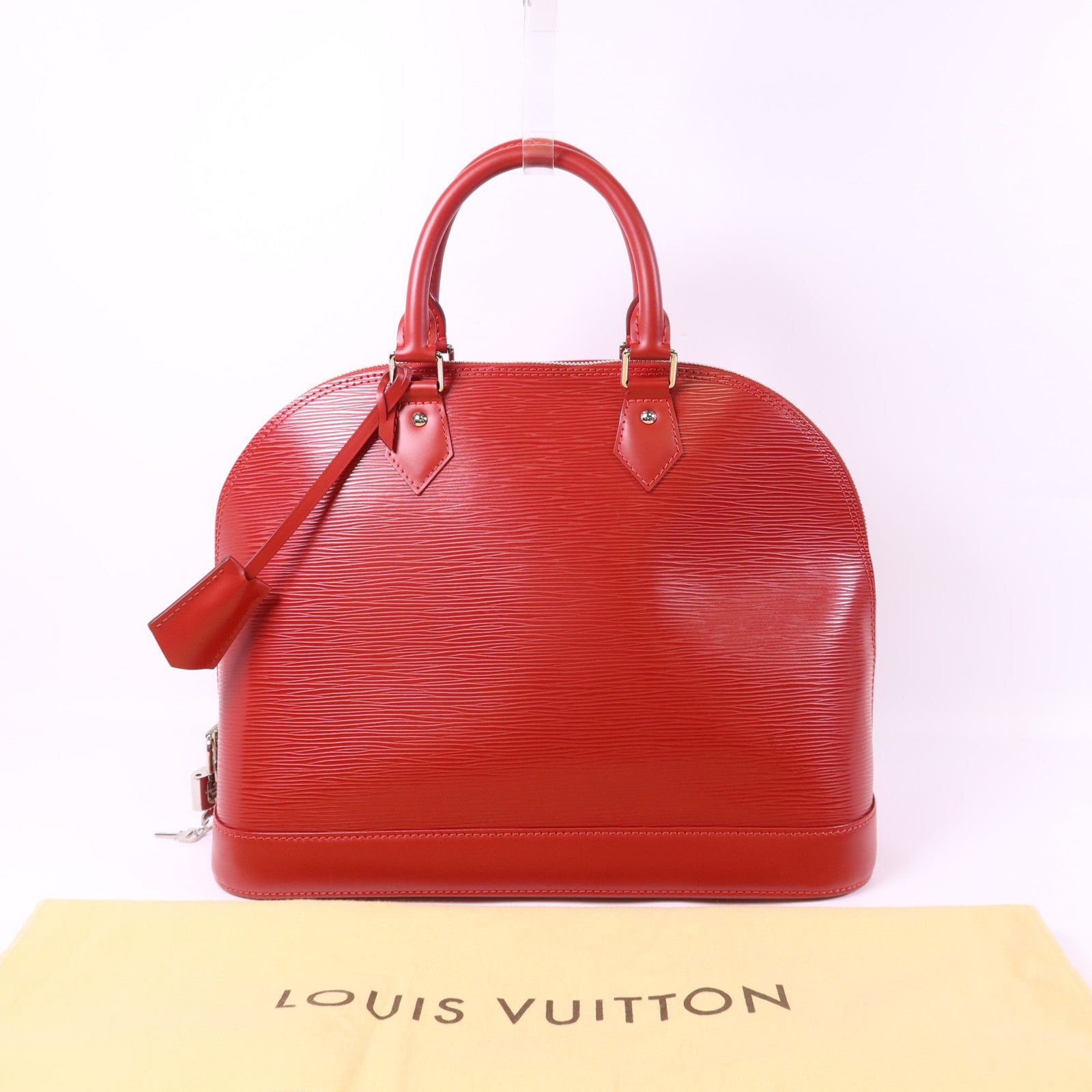 LOUIS VUITTON Epi Alma MM銀扣手挽袋