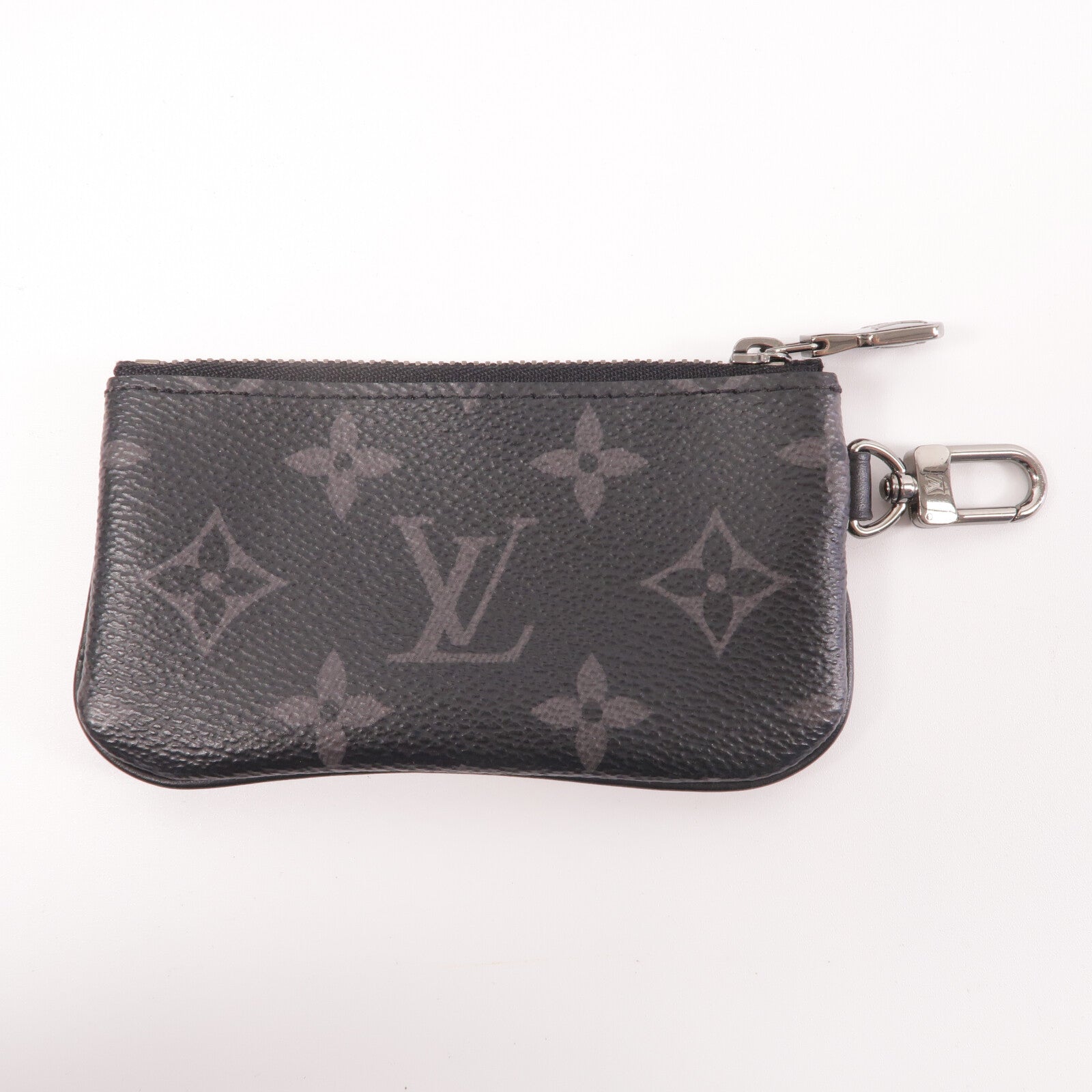 LOUIS VUITTON Monogram Eclipse Reverse Trio Messenger銀扣肩背袋灰色