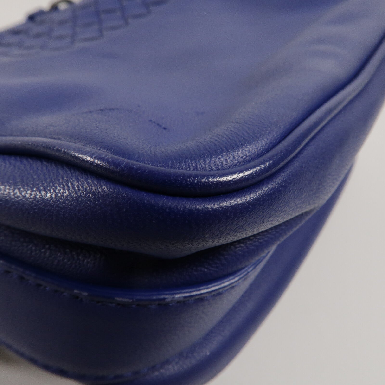 BOTTEGA VENETA 羊皮皮革New Tie Intrecciato Mini Saddle Bag鏈帶肩背袋