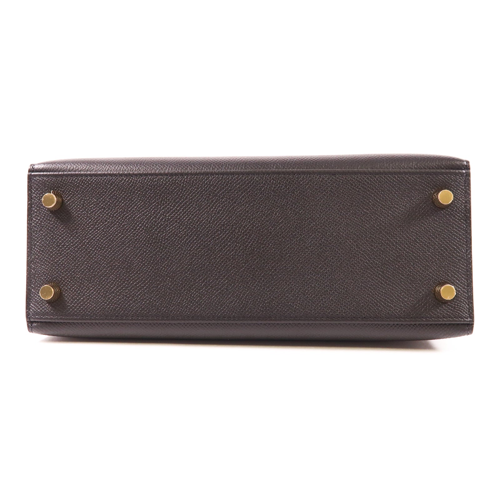 HERMES Epsom皮革Kelly 25金扣手挽肩背兩用袋Noir