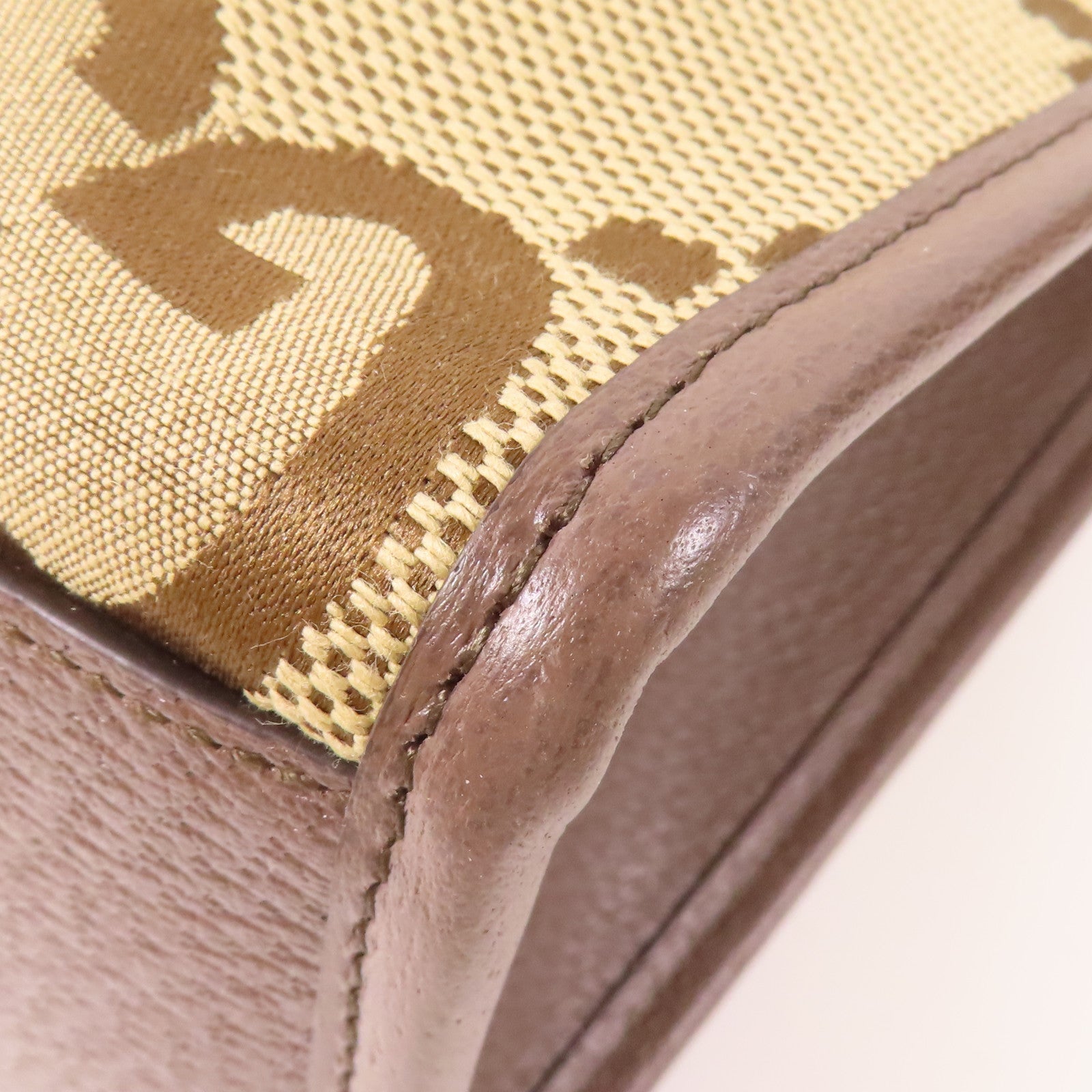 GUCCI GHW Jumbo GG Tote Bag 2way Shoulder Bag 703974 Canvas Brown