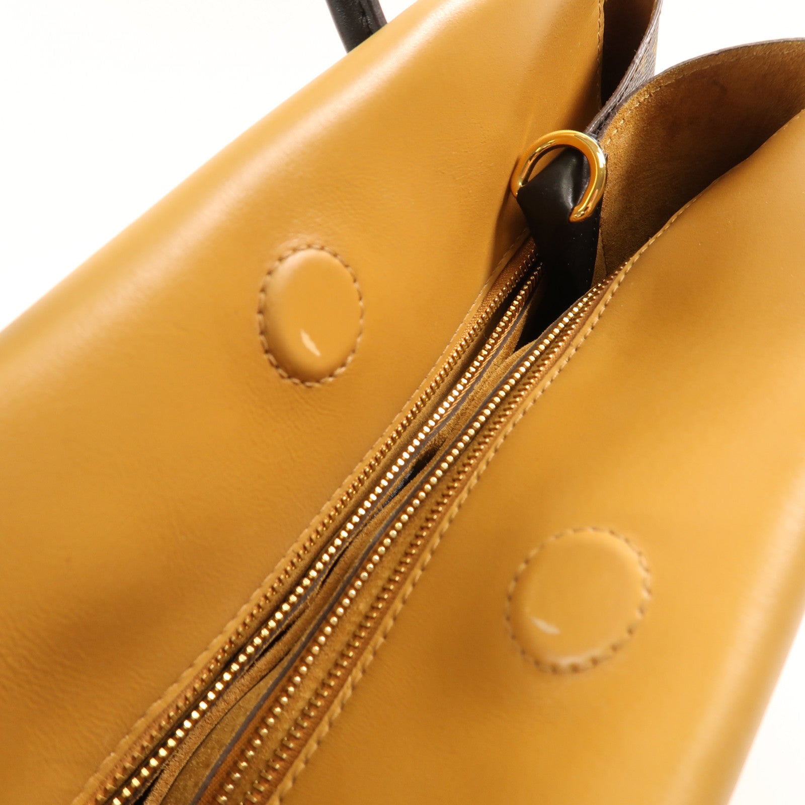 LOUIS VUITTON LV GHW Tote W PM Hand Bag M40941 Calfskin Leather Monogram Yellow