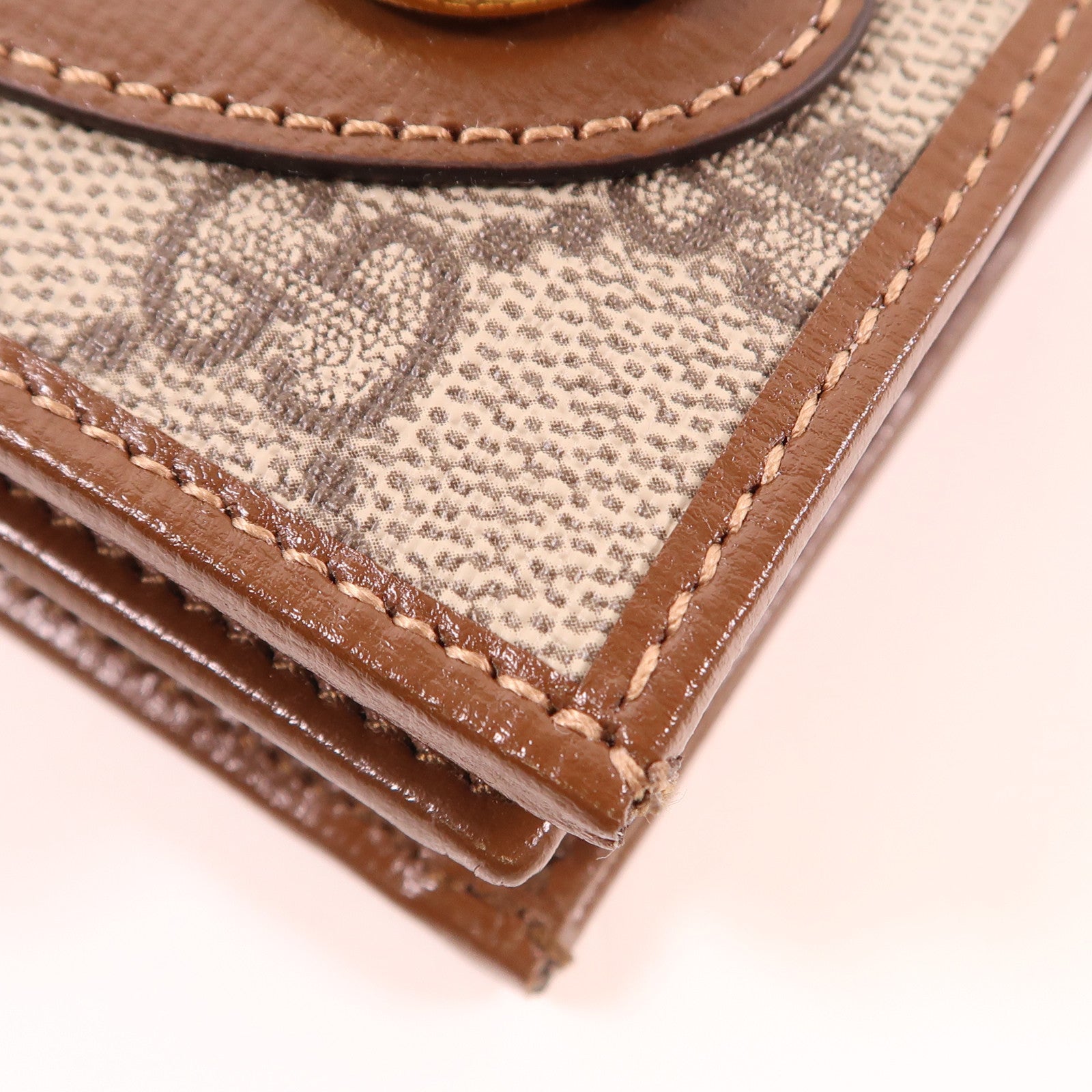 GUCCI 塗層帆布Horsebit 1955 Wallet金扣錢包