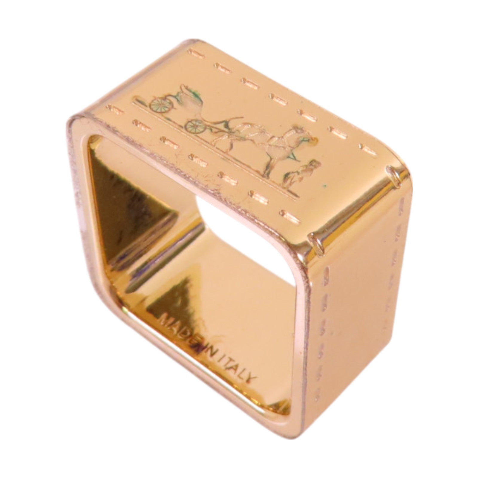 HERMES 【激減優惠】黄銅Bolduc Scarf 90 Ring絲巾扣